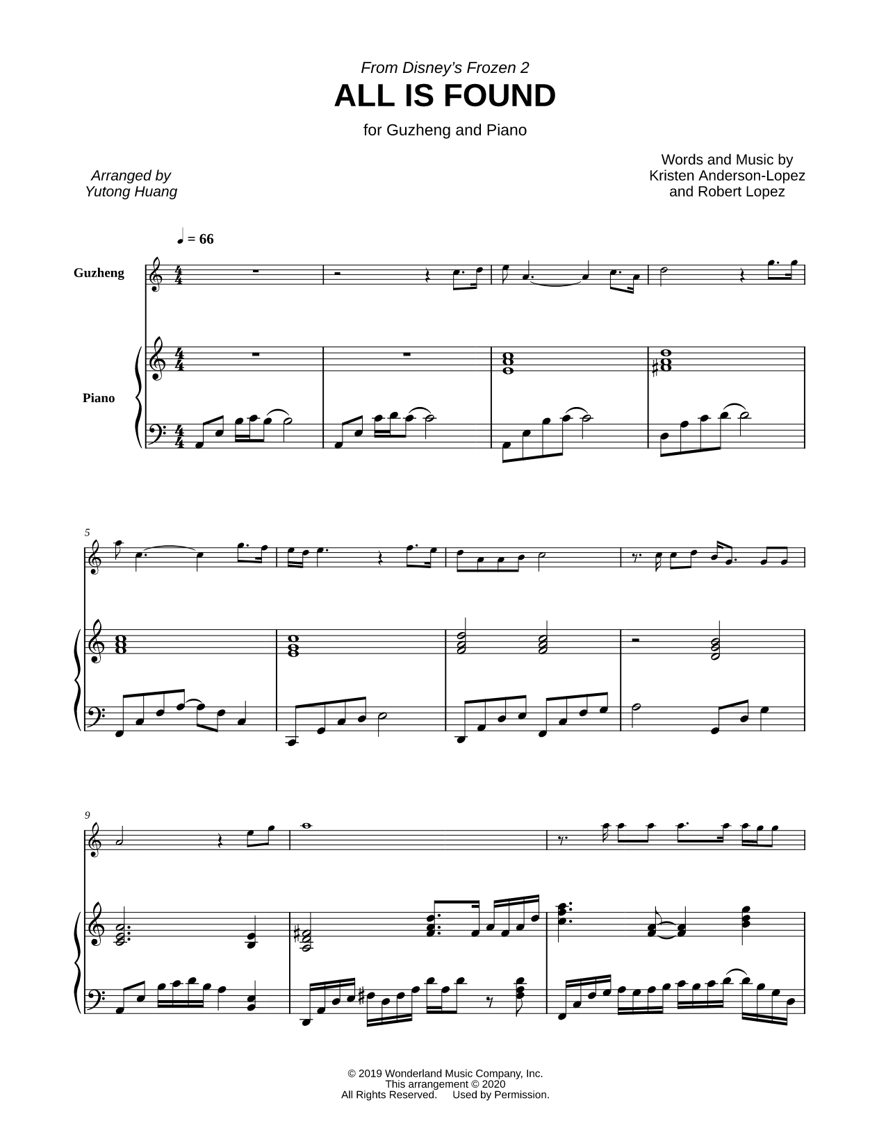 All Is Found - Guzheng & Piano