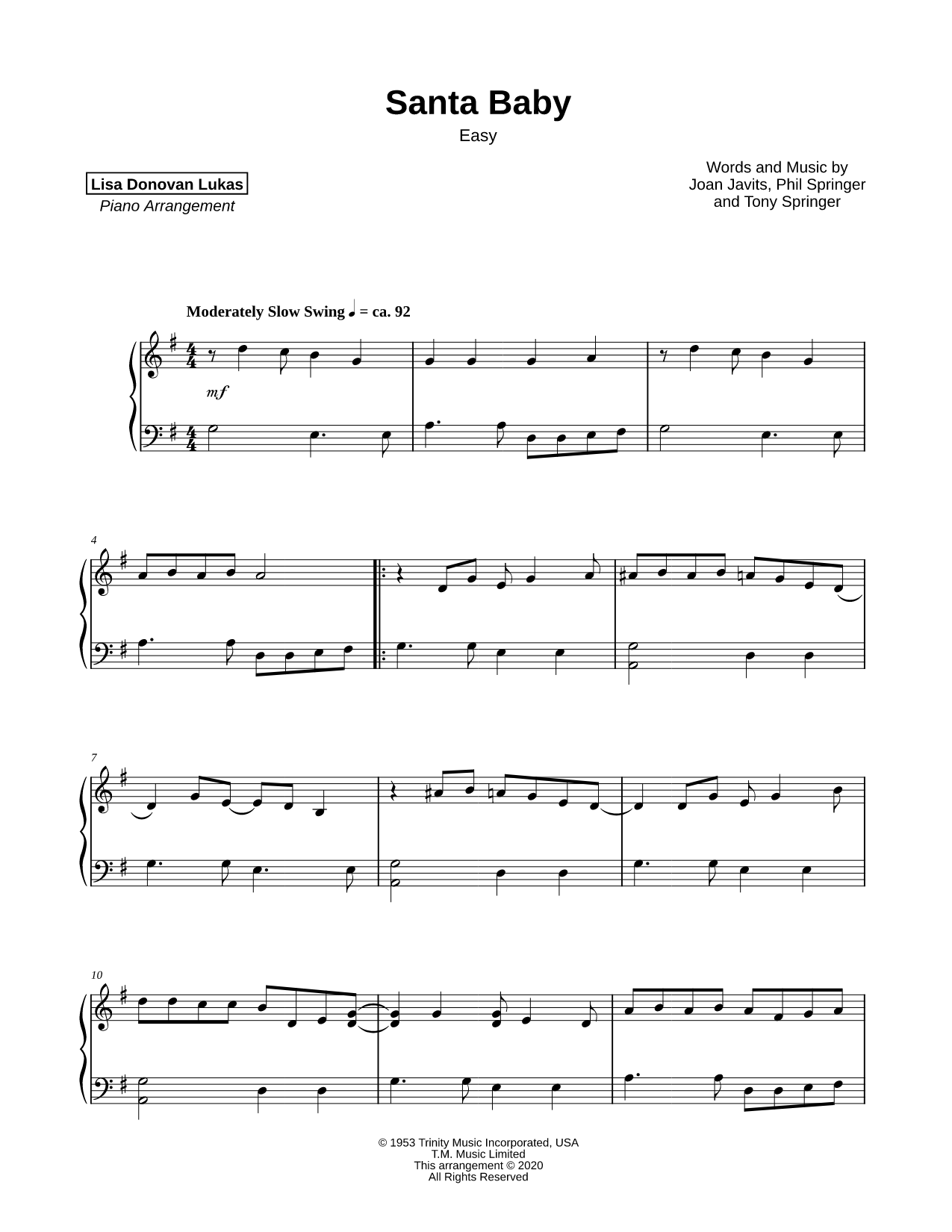 Santa Baby [easy]