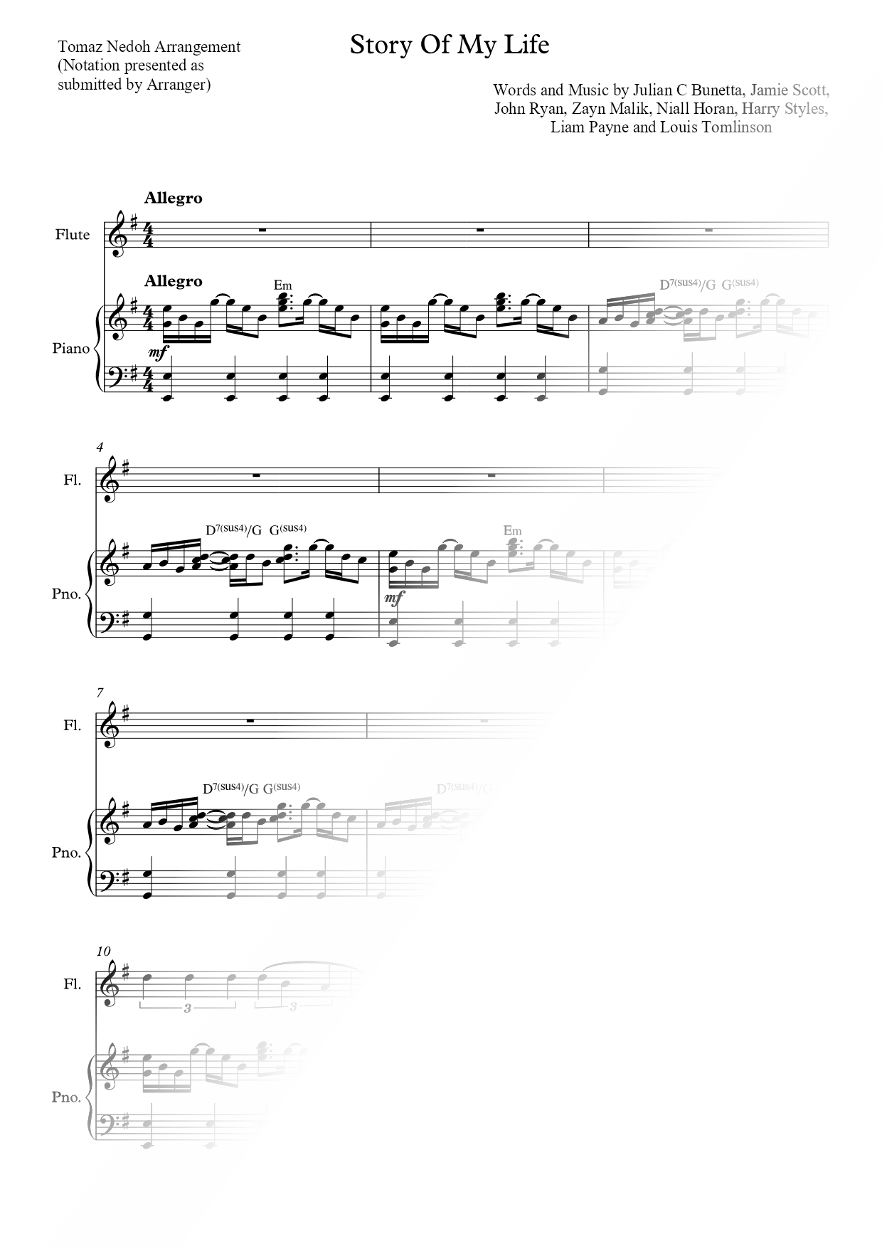 Story of My Life - Flute & Piano