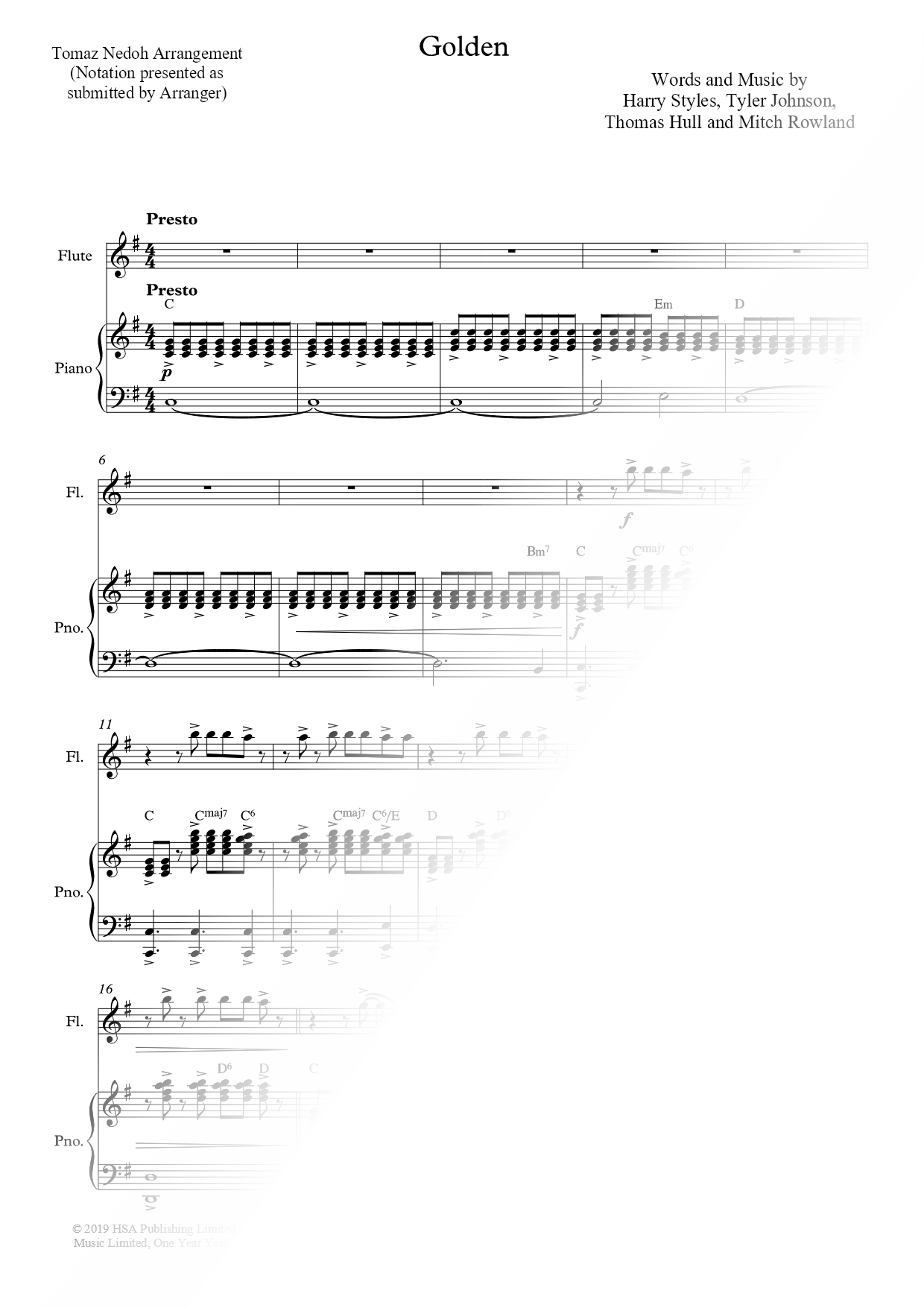 Golden - Flute & Piano