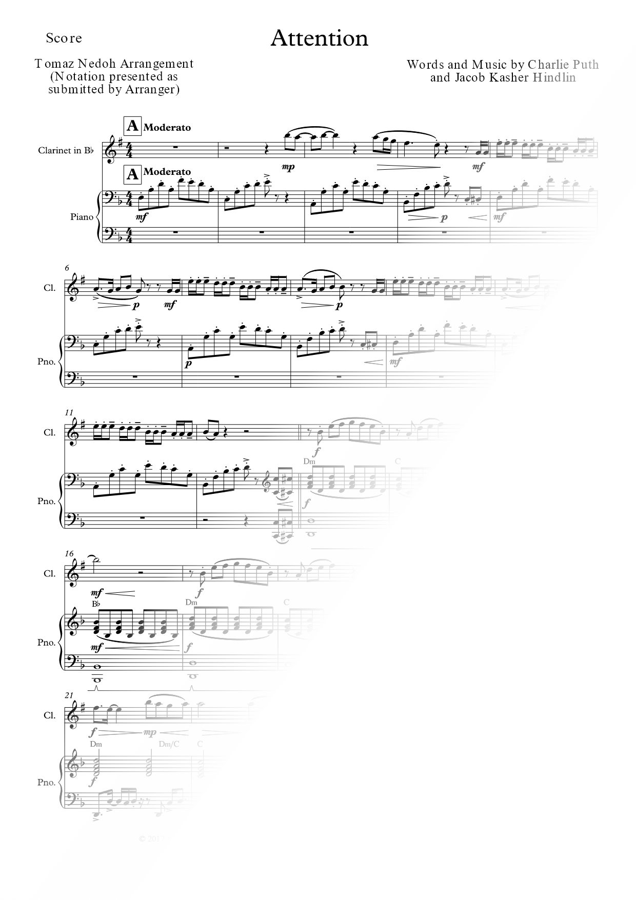 Attention - Clarinet & Piano