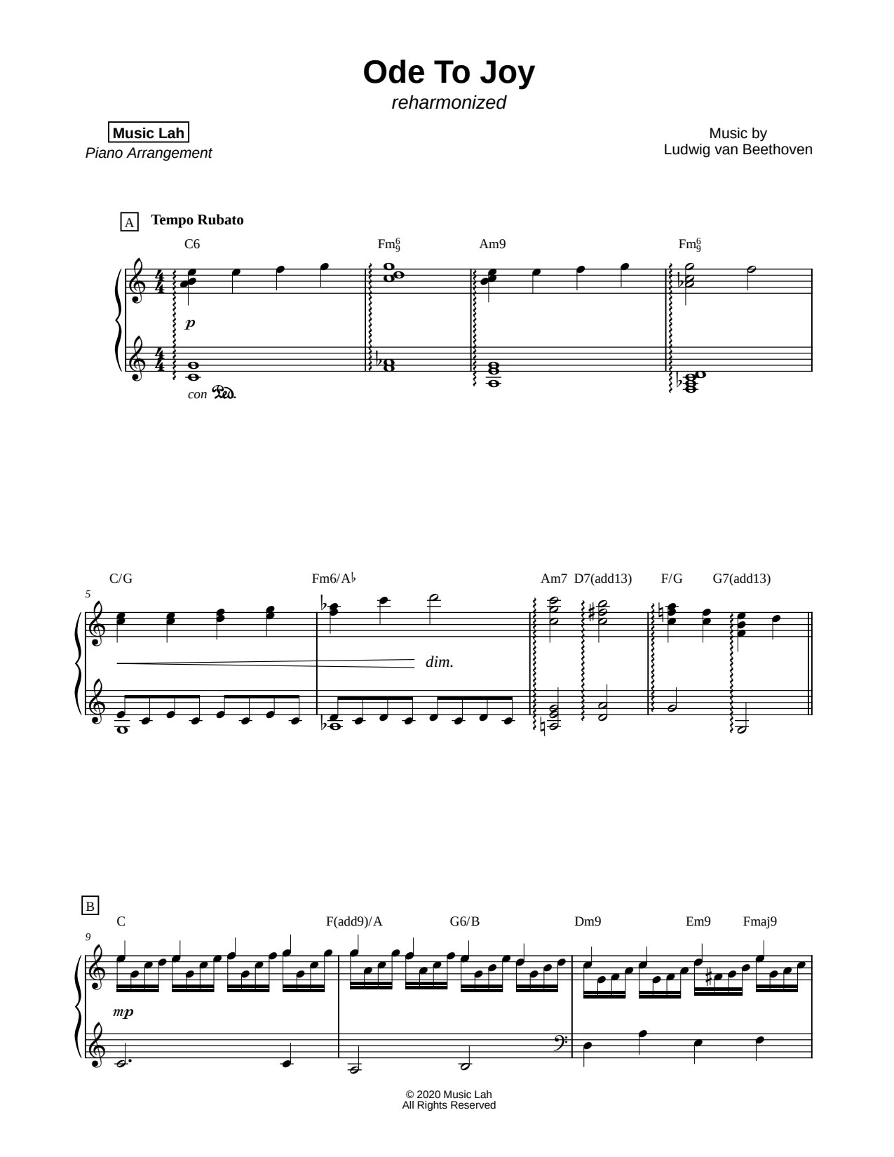 Ode to Joy (reharmonized)