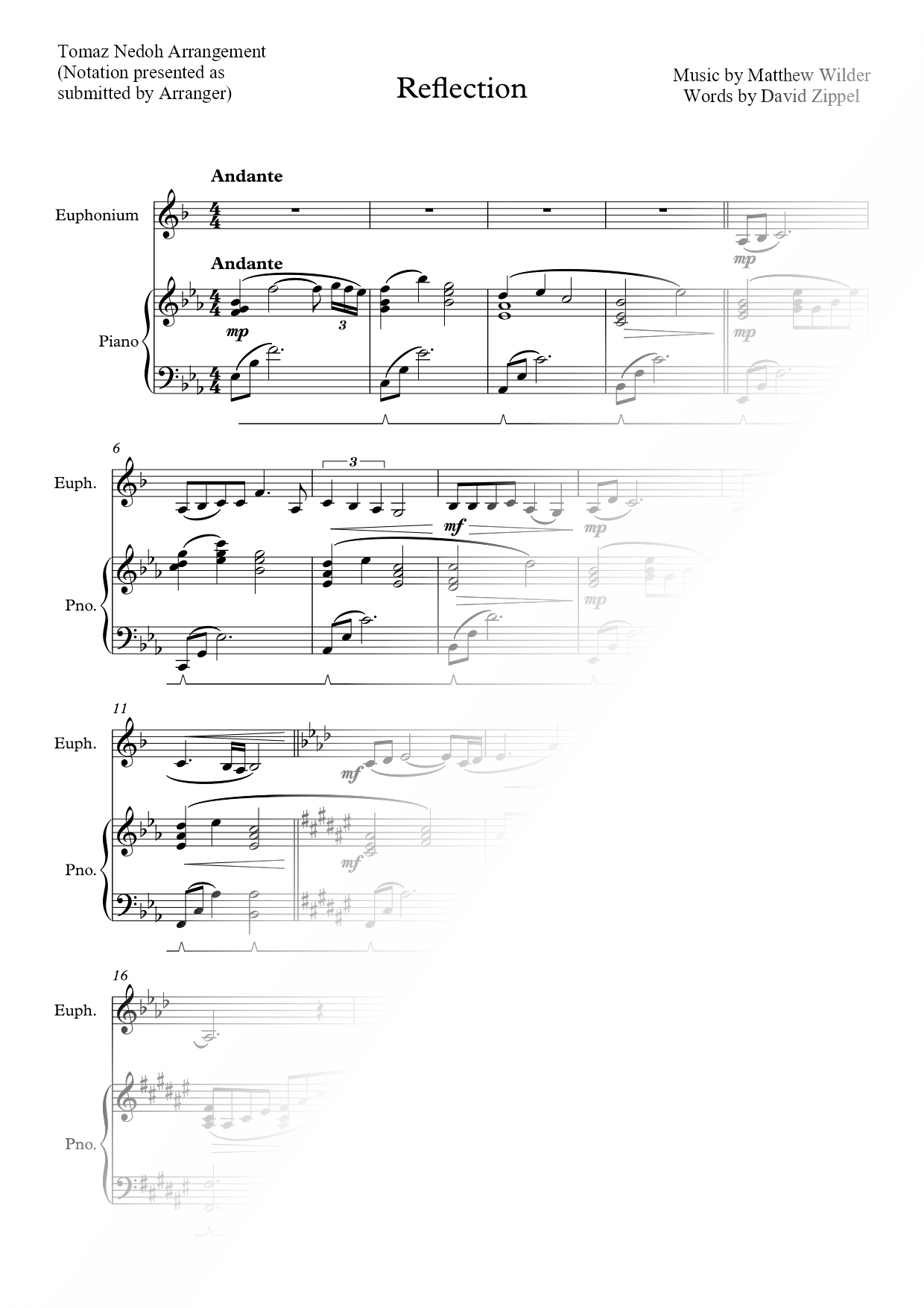 Reflection - Euphonium & Piano