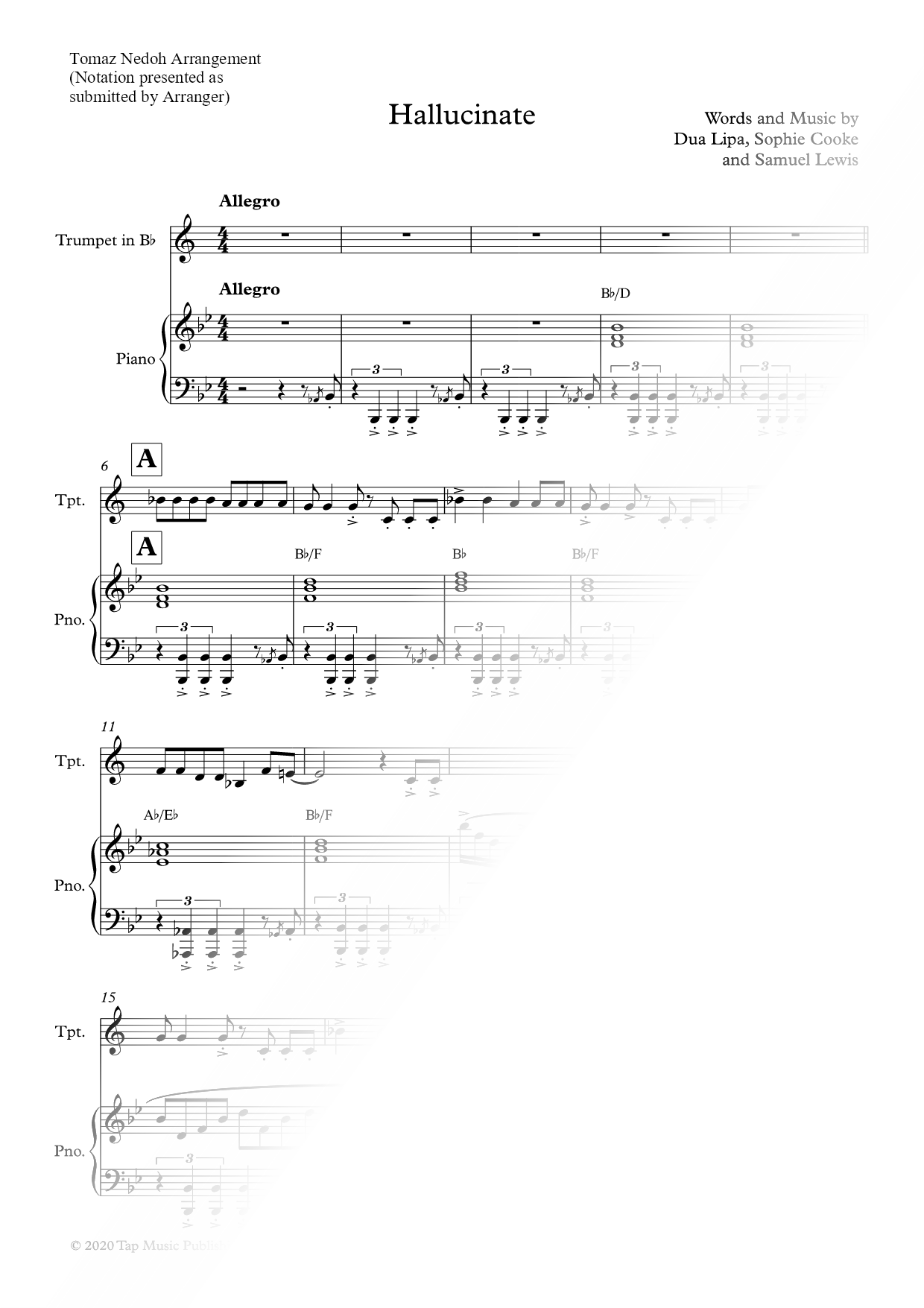 Hallucinate - Trumpet & Piano