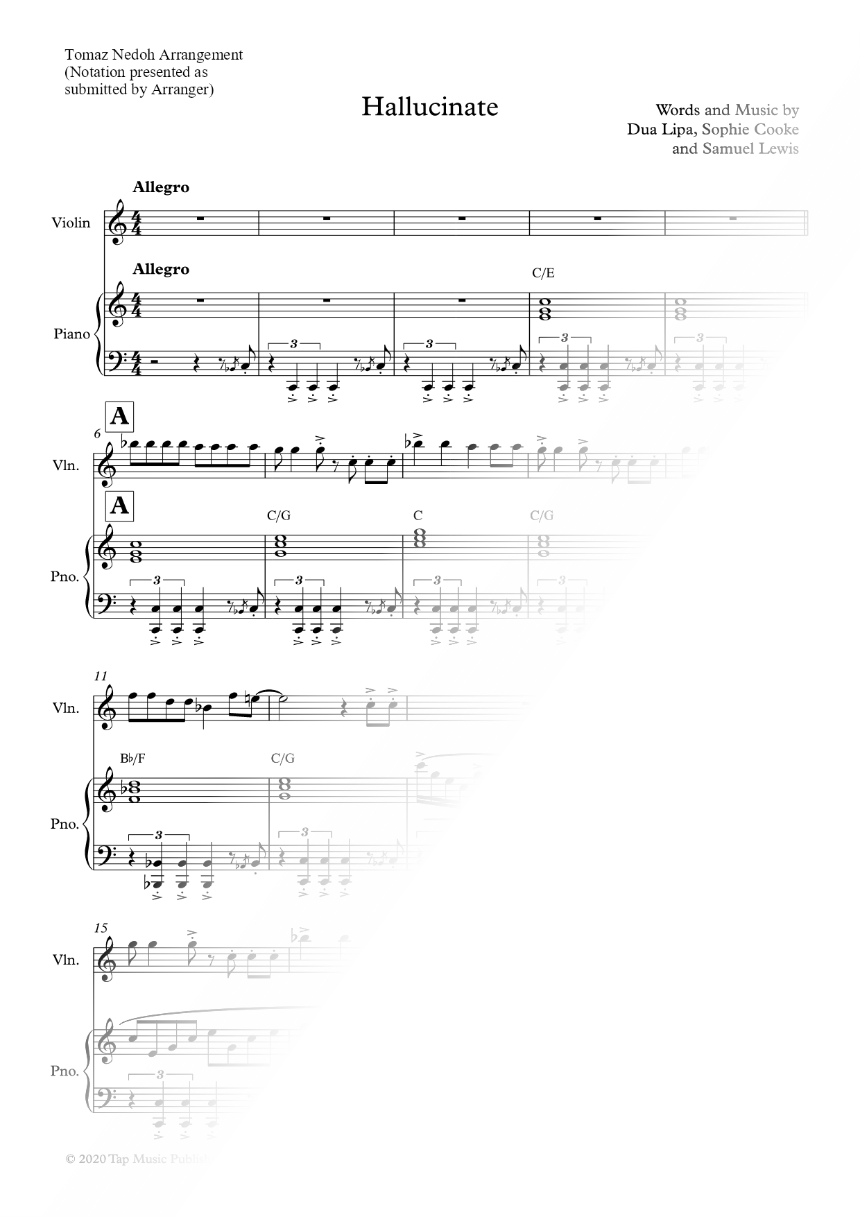 Hallucinate - Violin & Piano