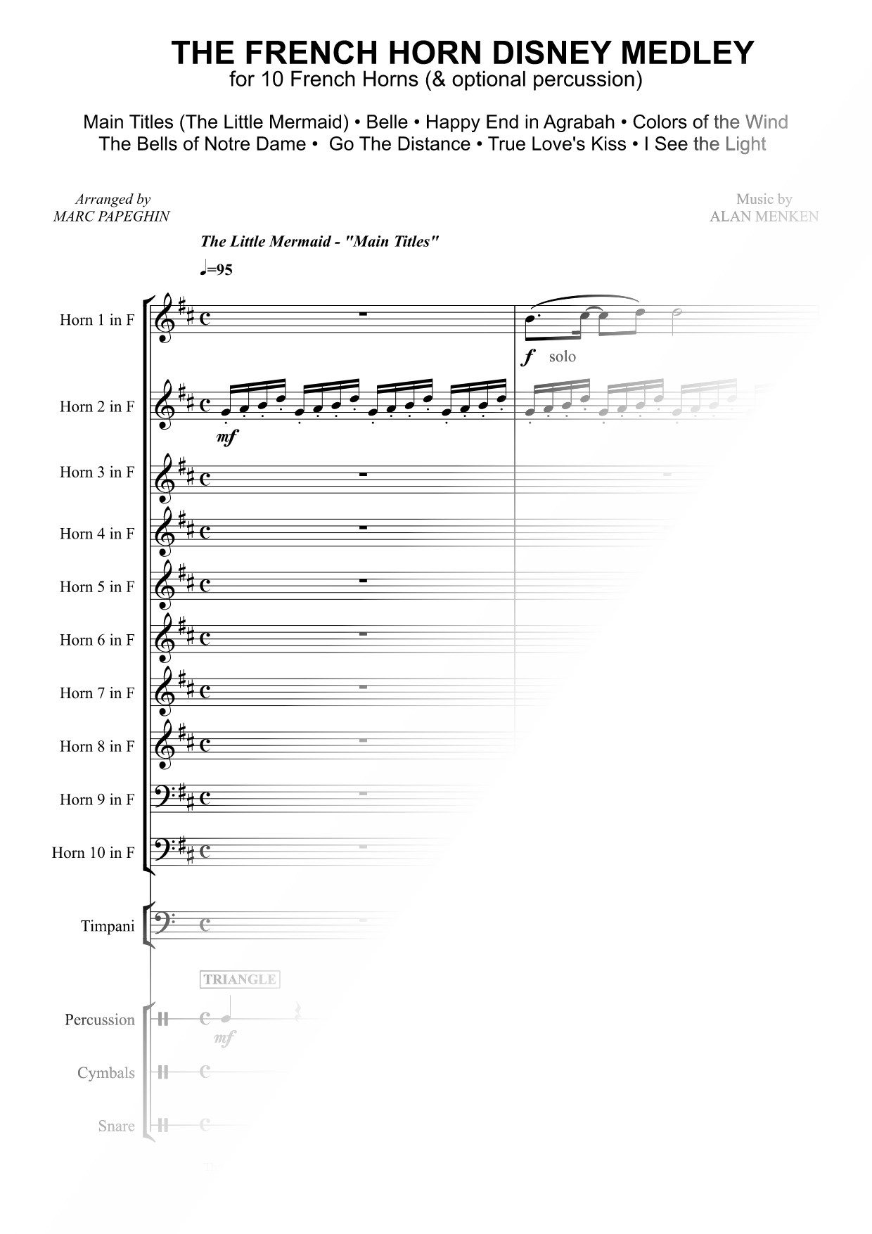 The French Horn Disney Medley - French Horn Ensemble