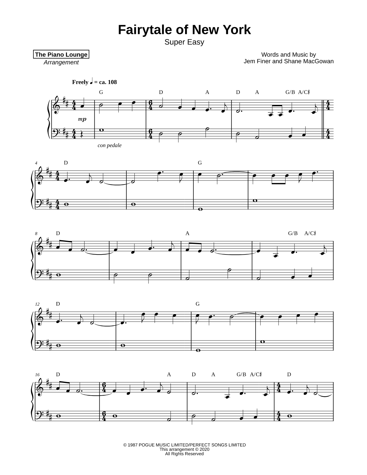 Fairytale of New York [super easy]