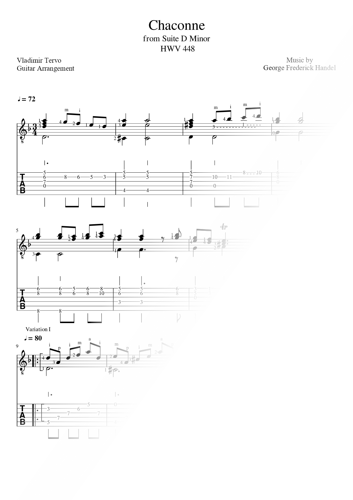 Chaconne from Suite No. 23 in D Minor, HWV 448