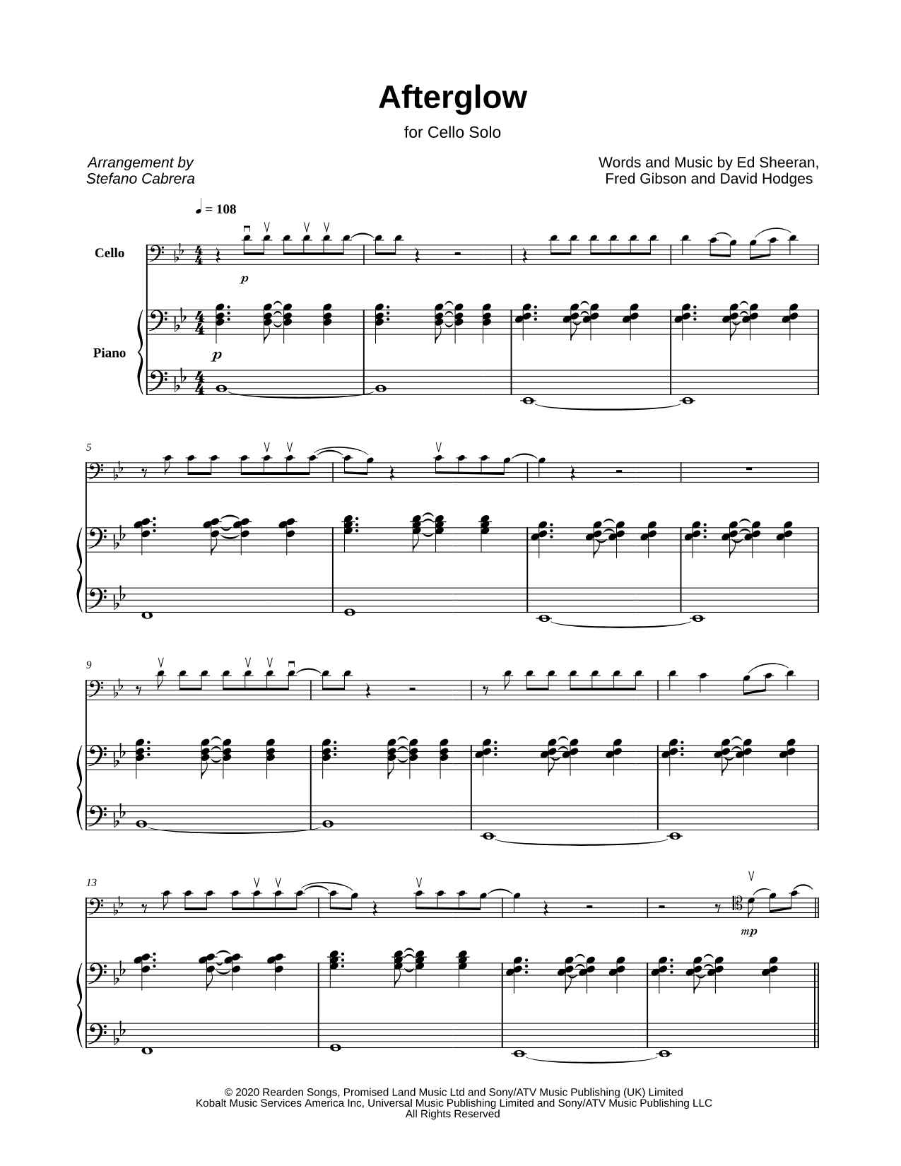 Afterglow - Cello & Piano