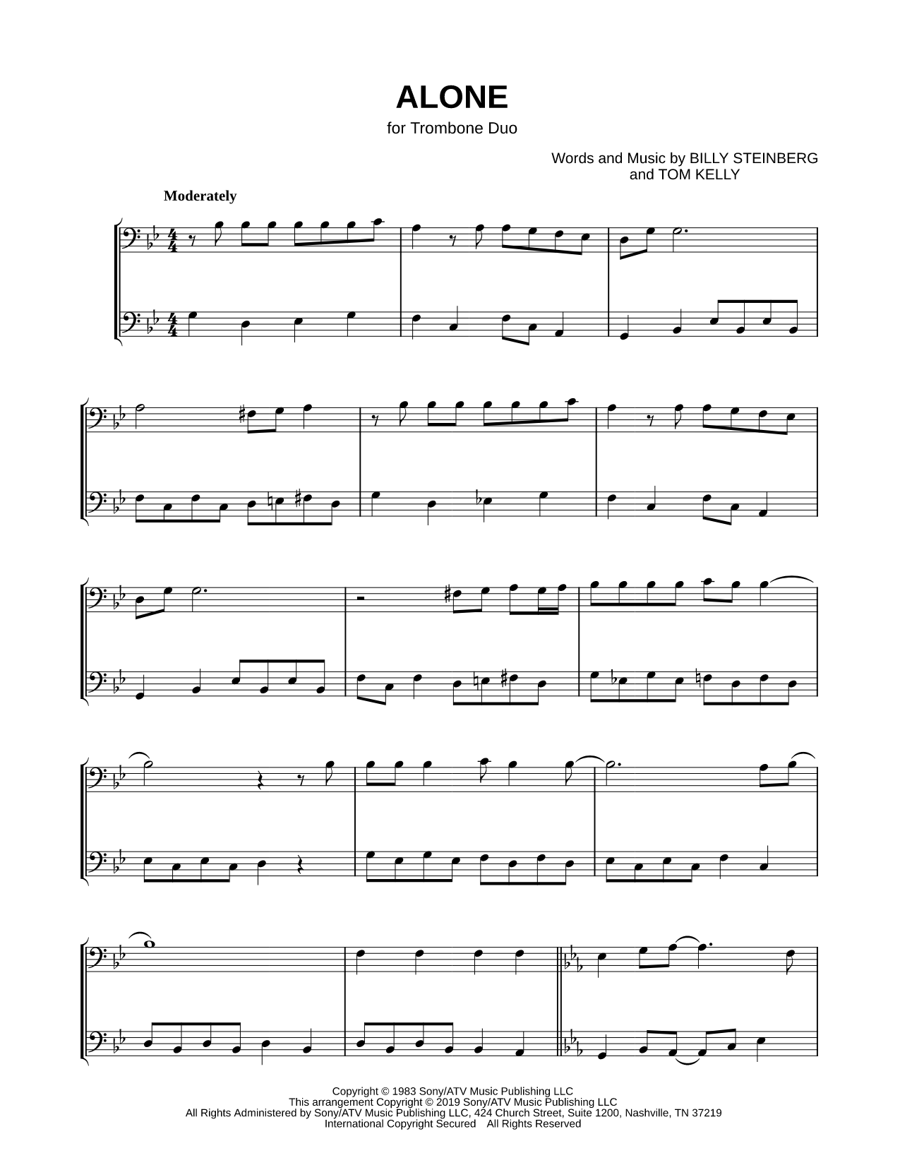 Alone - Trombone Duet