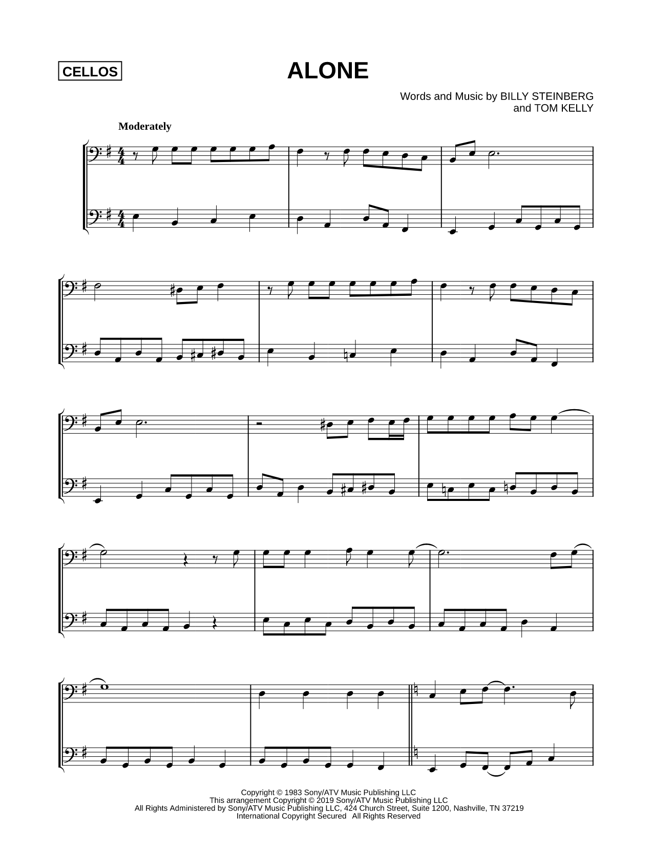 Alone - Cello Duet