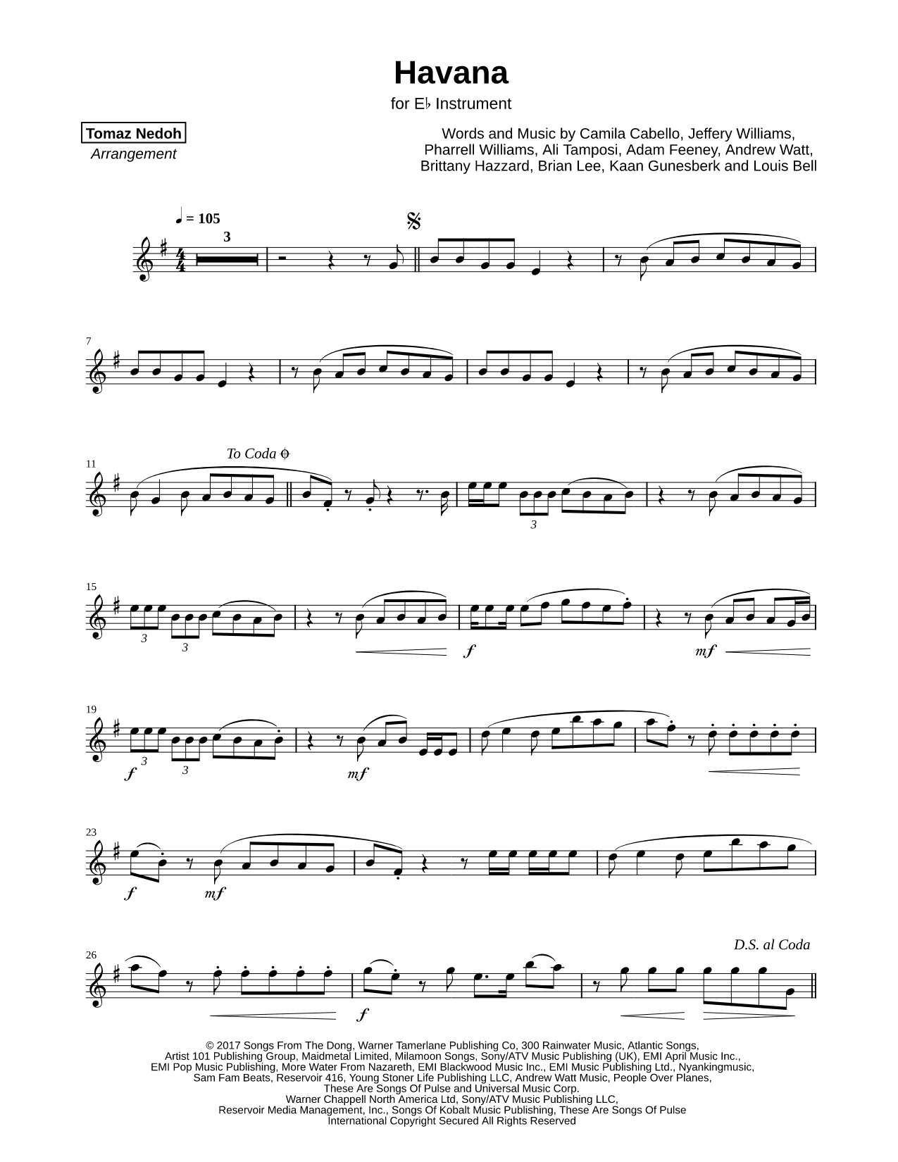 Havana - Eb Instrument