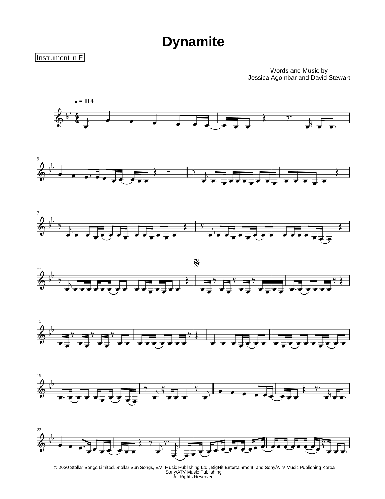 Dynamite - F Instrument