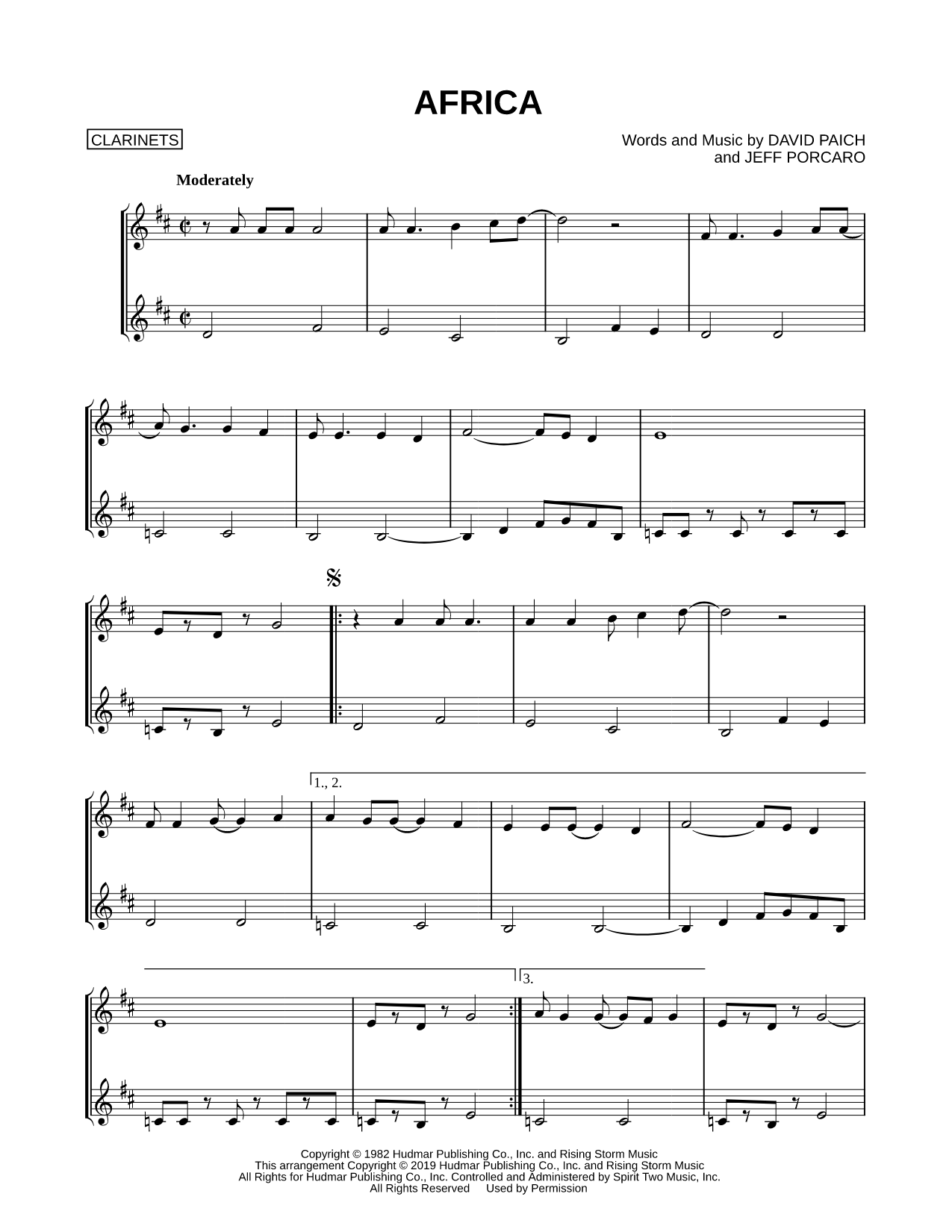 Africa - Clarinet Duet