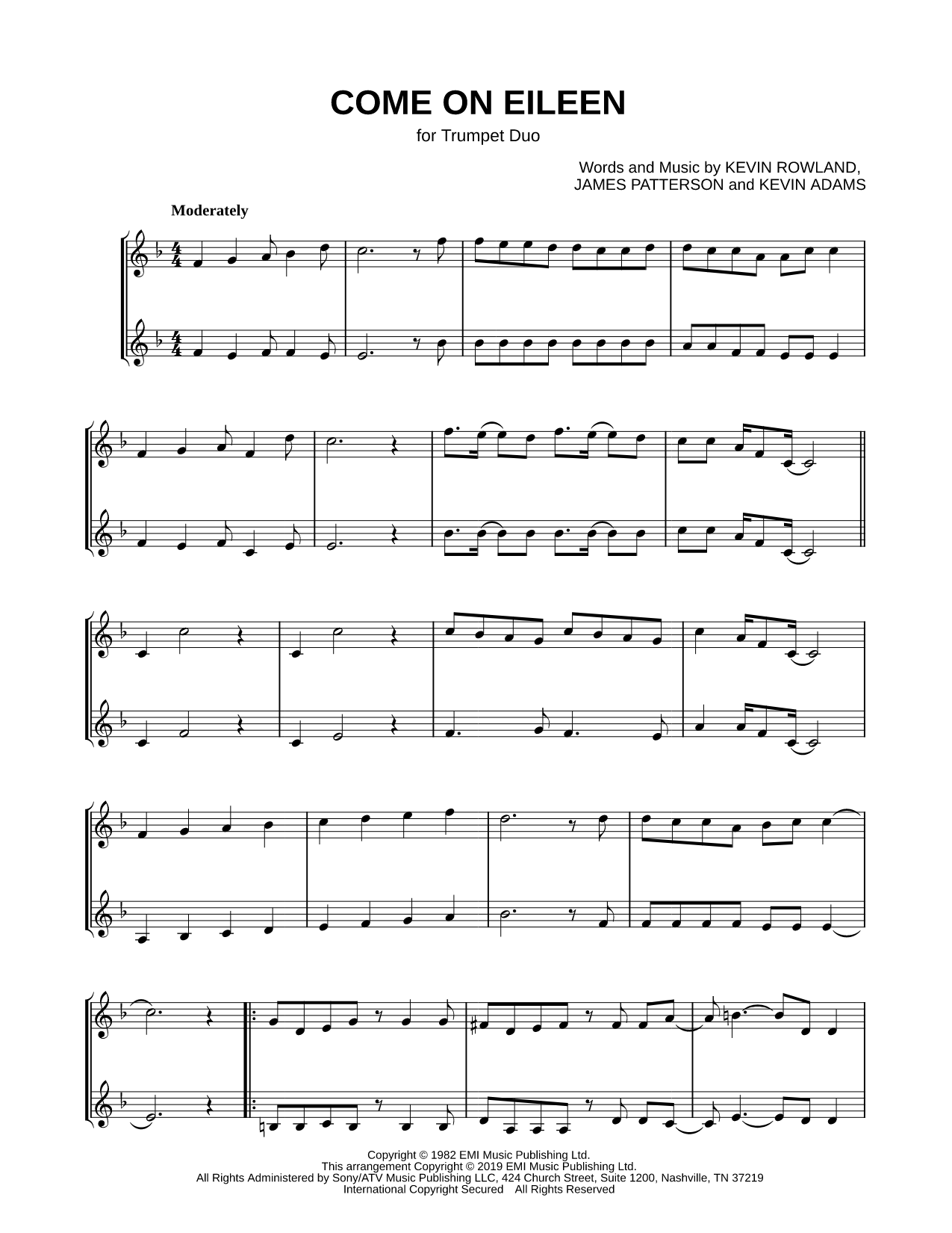 Come On Eileen - Trumpet Duet