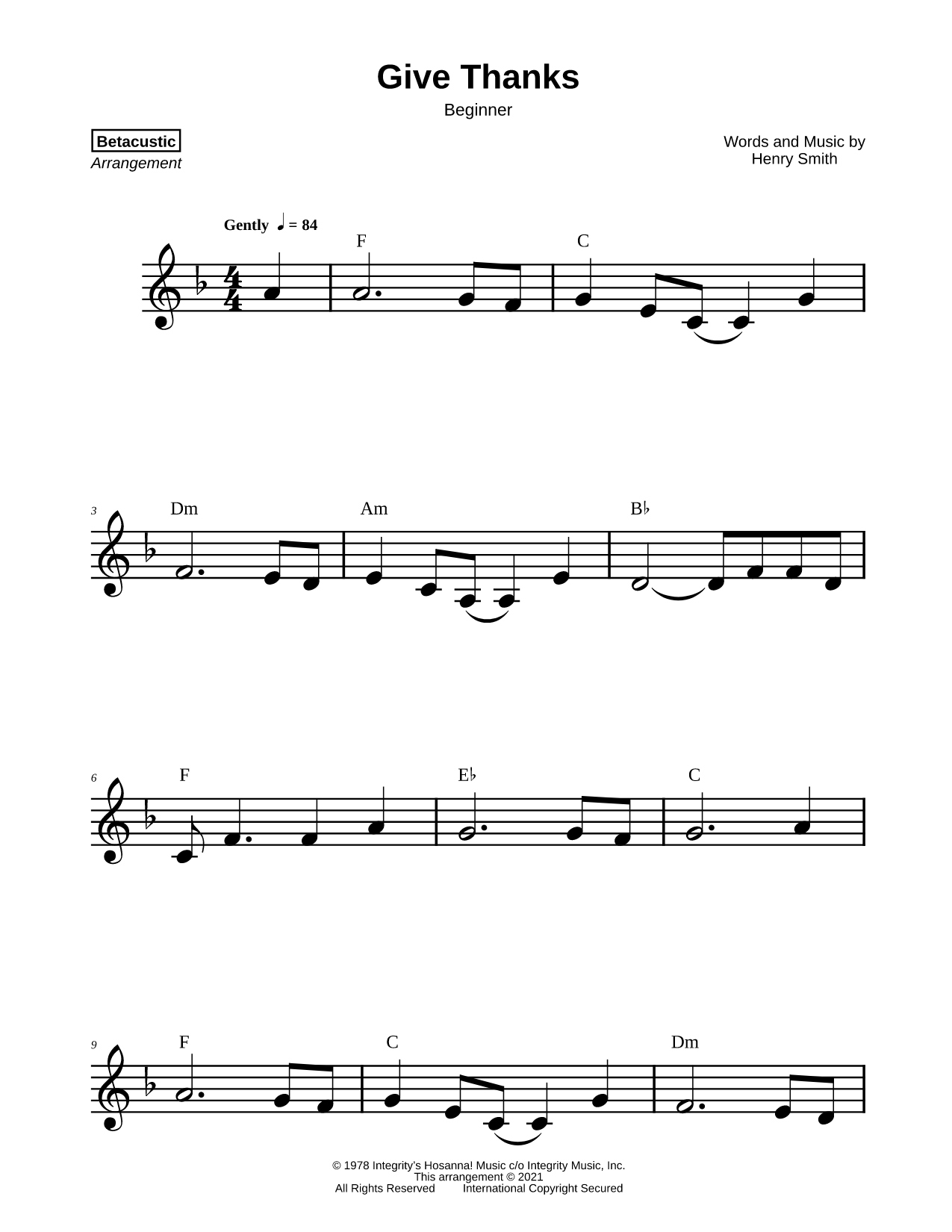 Give Thanks [beginner]