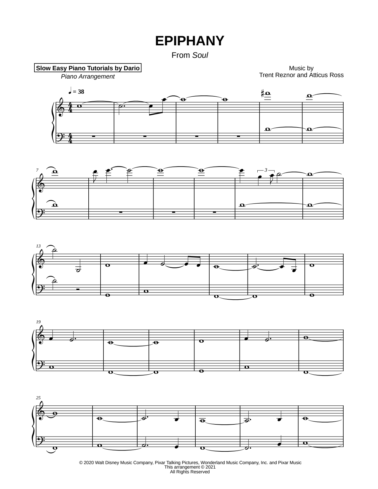 Epiphany [Slow Easy Piano Tutorial]