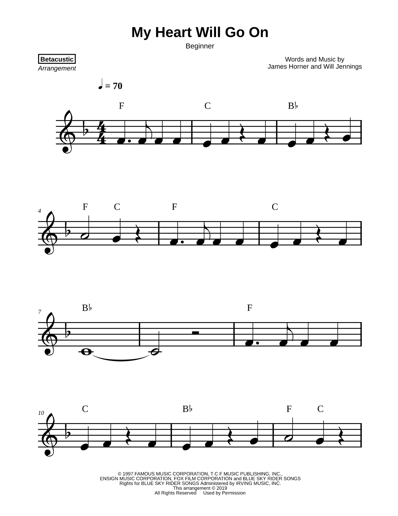 My Heart Will Go On [beginner]