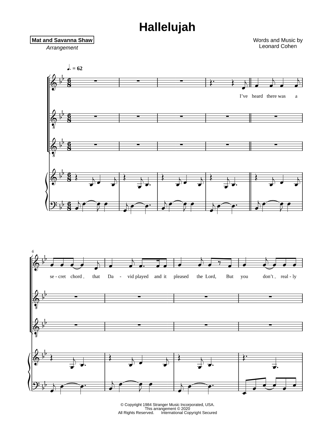 Hallelujah [vocal trio]