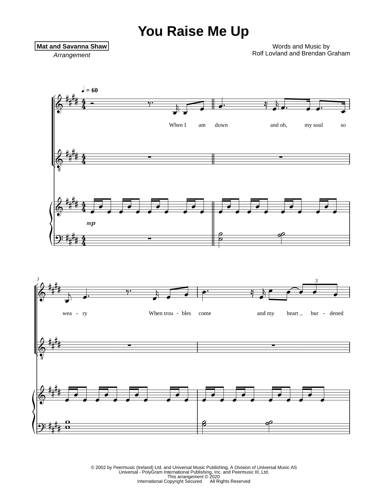 You Raise Me Up [vocal duet]
