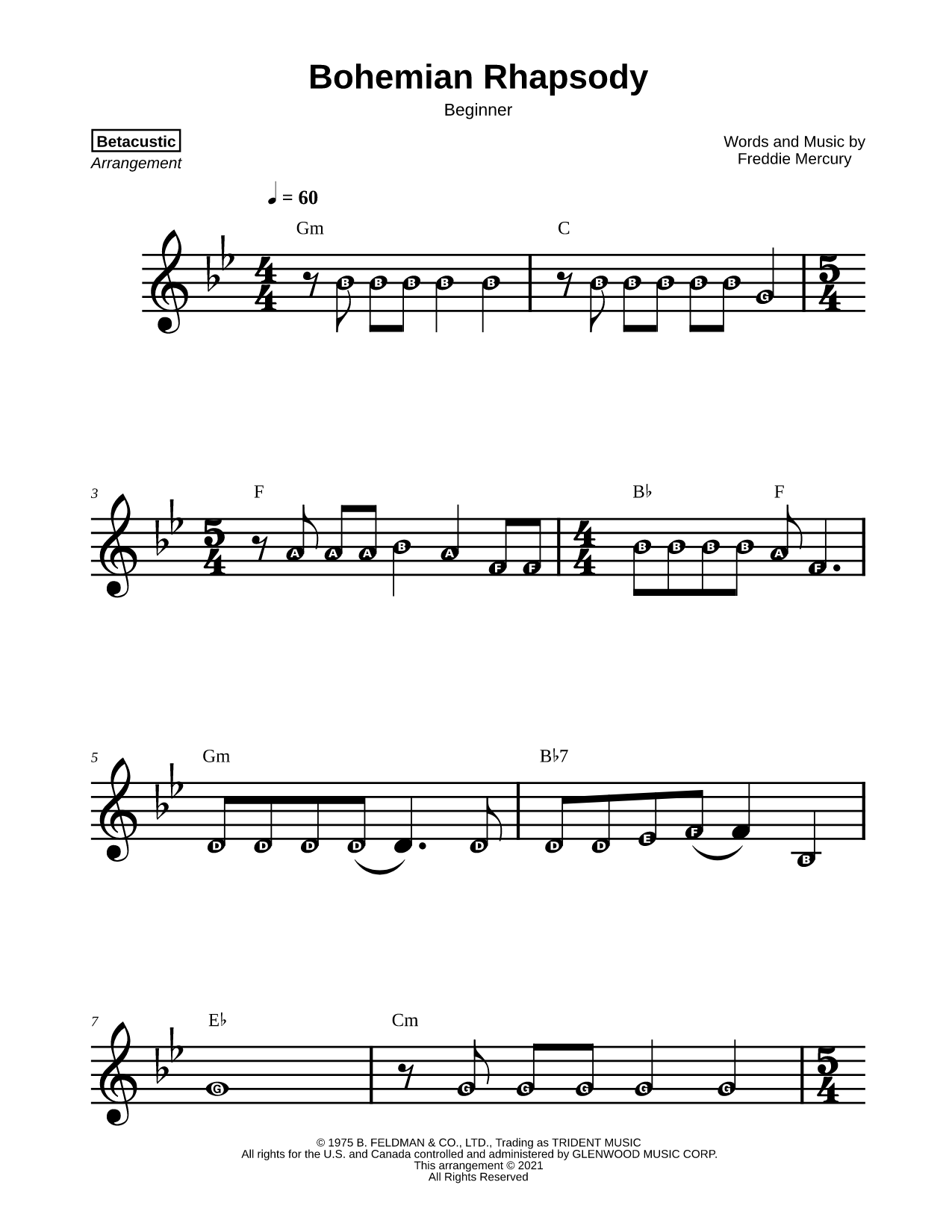 Bohemian Rhapsody [beginner]