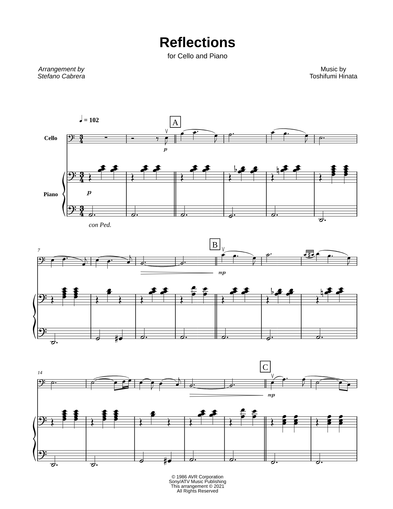Reflections - Cello & Piano