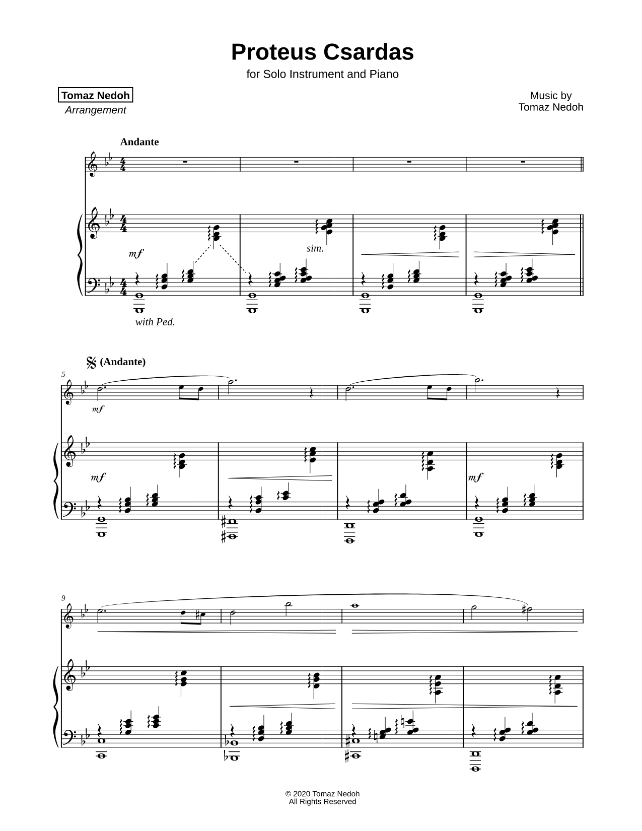 Proteus Csardas - Piano Accompaniment