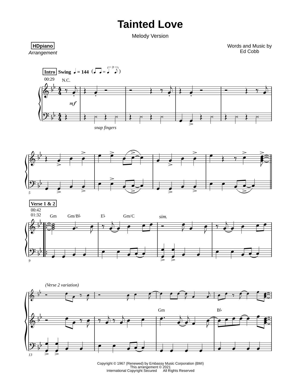 Tainted Love [melody version]