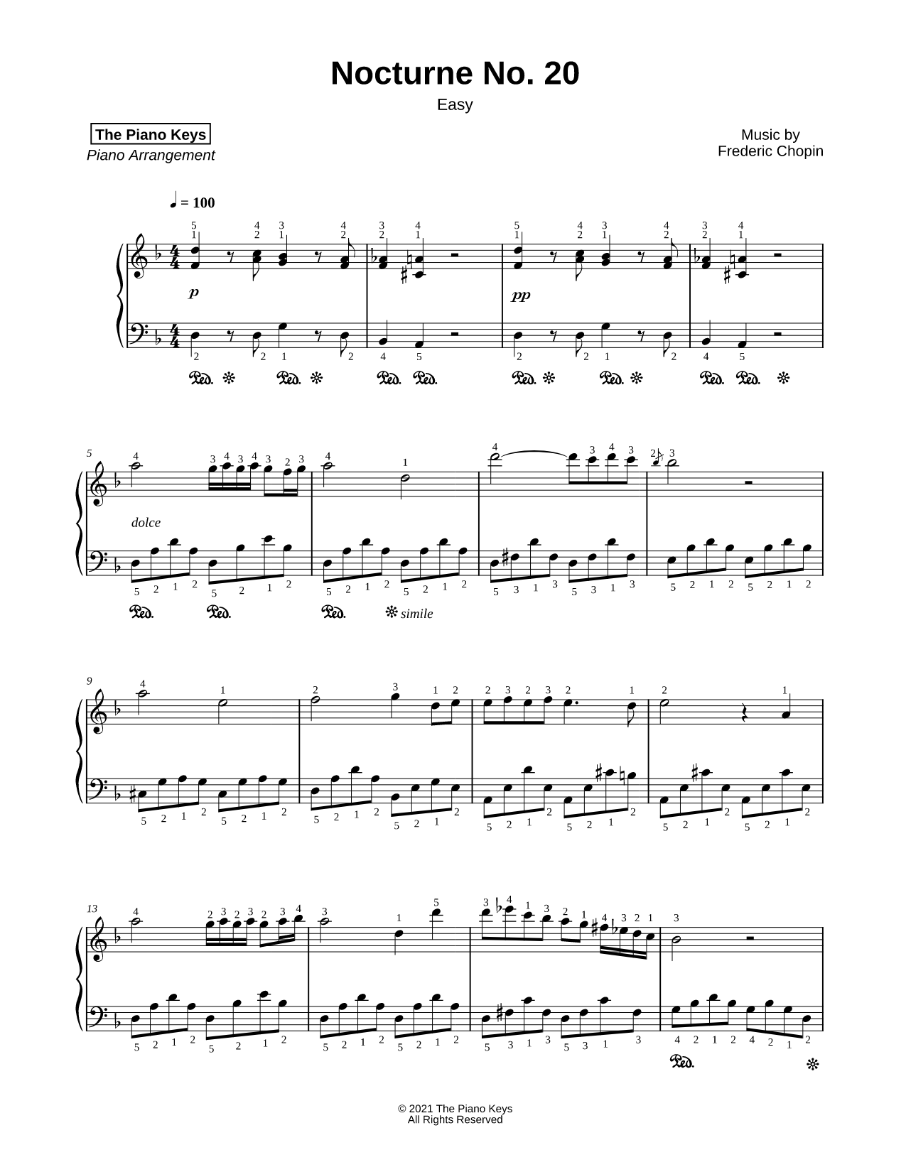 Nocturne No. 20, Op. posth. [easy]