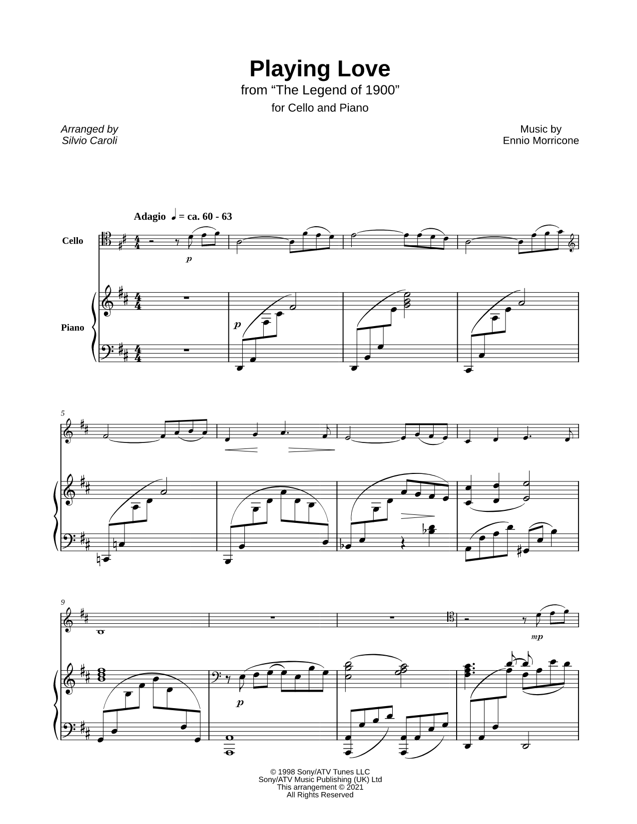 Playing Love - Cello & Piano