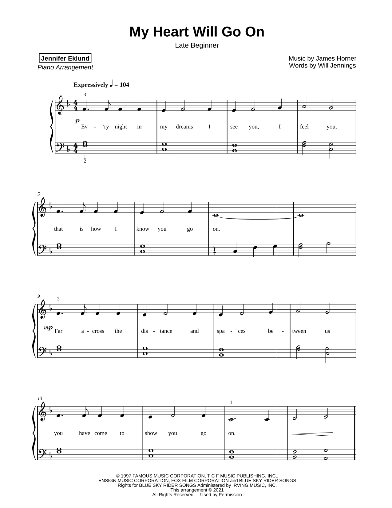 My Heart Will Go On [late beginner]