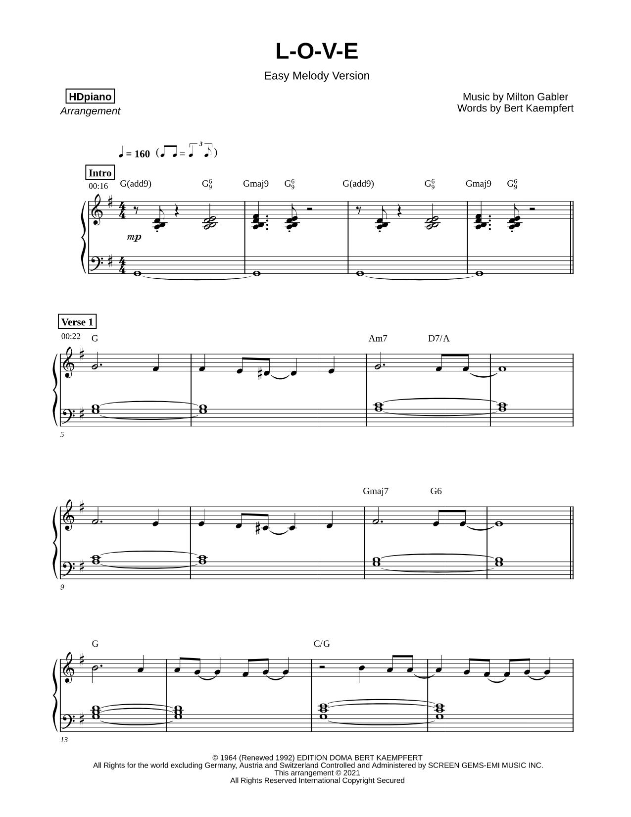 L-O-V-E [easy melody version]