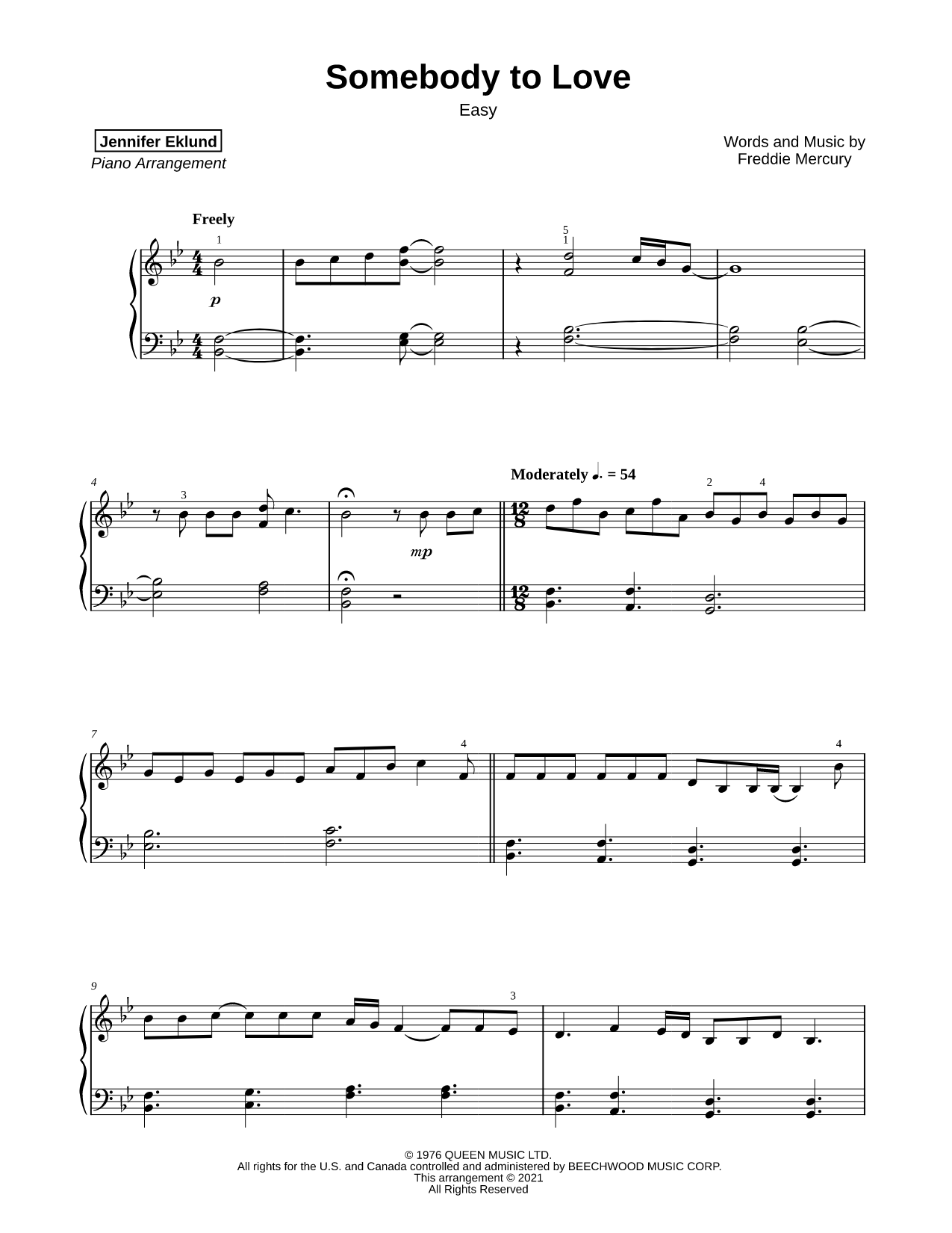 Somebody to Love [easy]