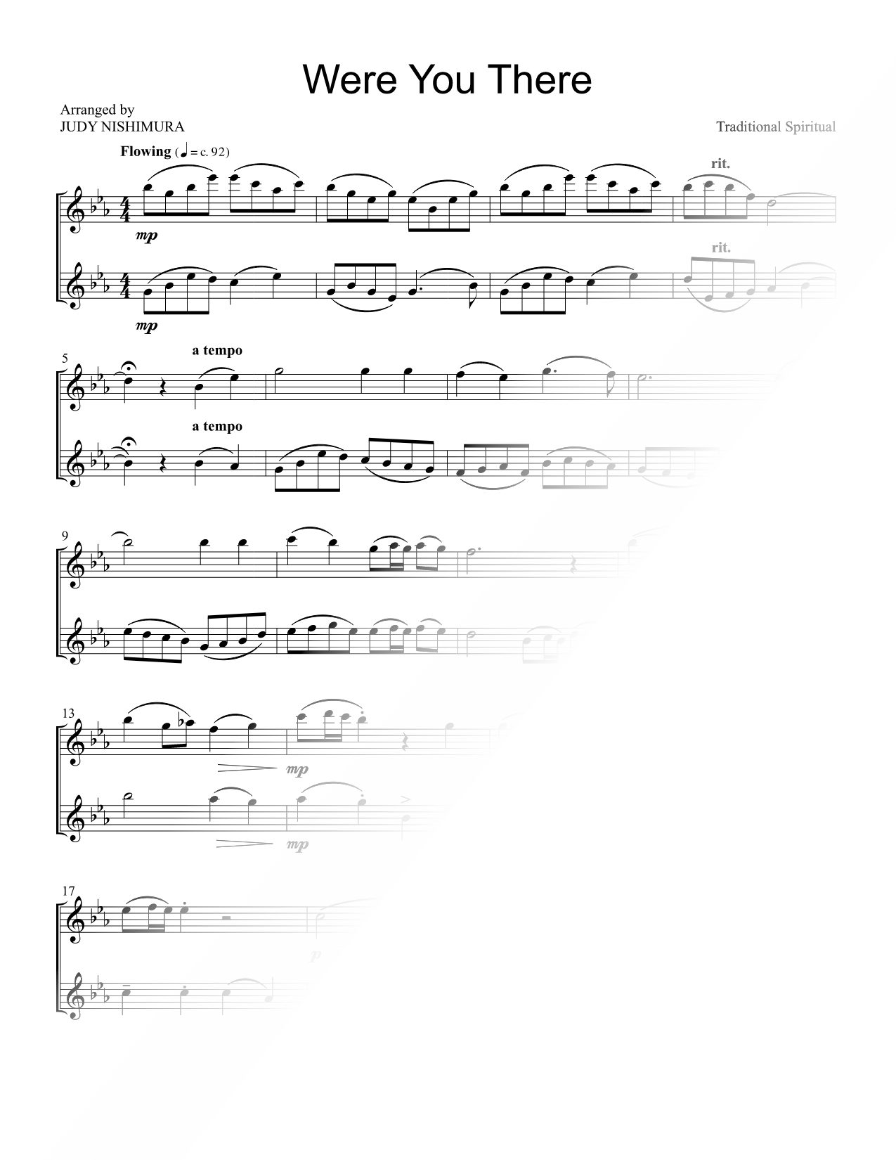 Were You There? - Flute Duet