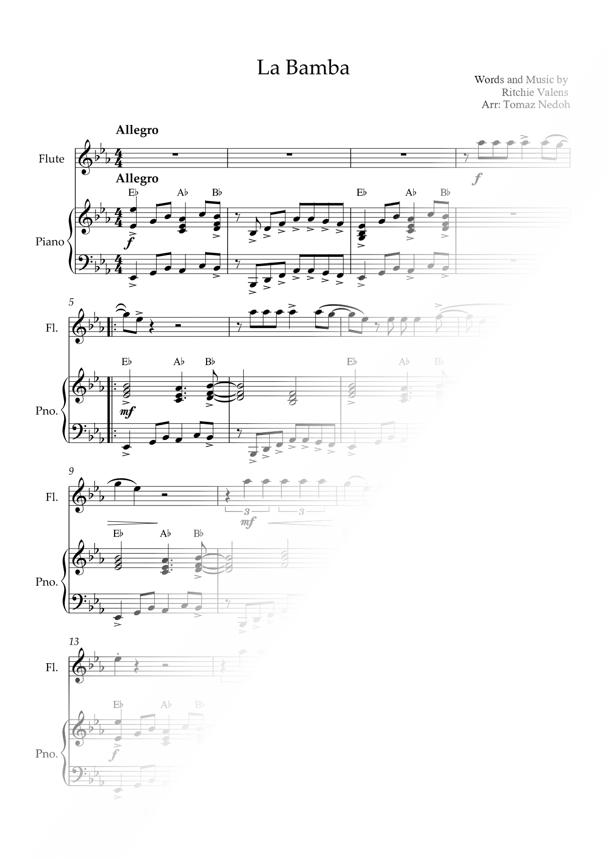 La Bamba - Flute & Piano