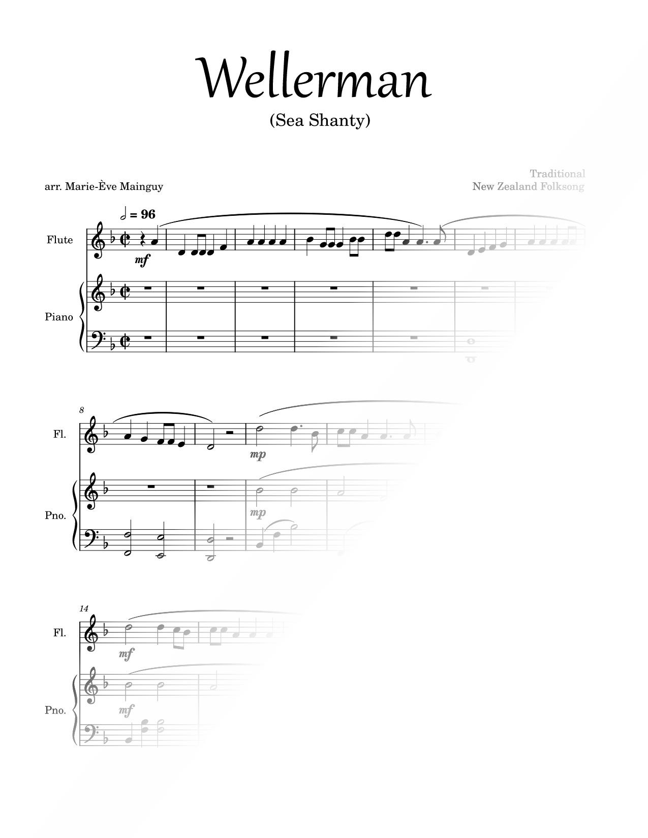 Wellerman - Flute & Piano