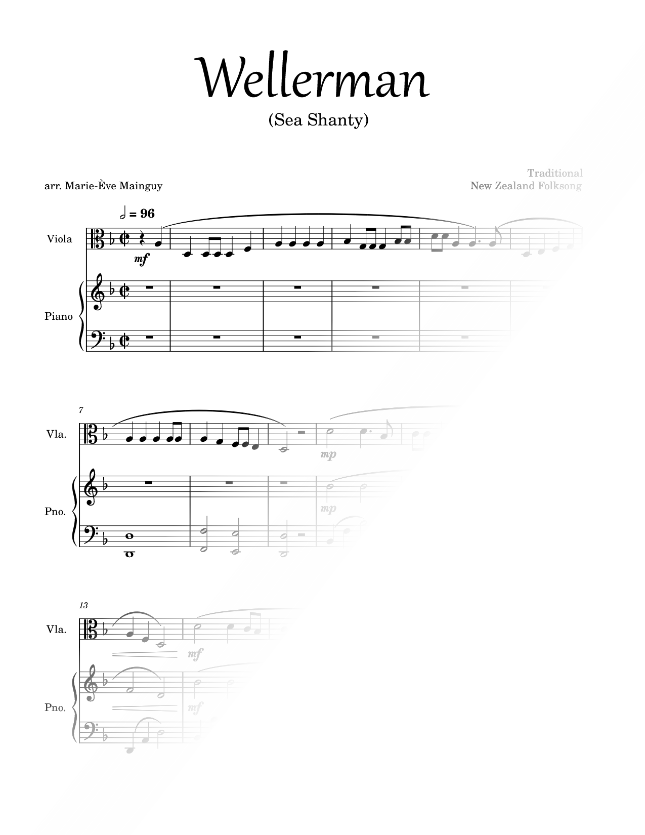 Wellerman - Viola & Piano
