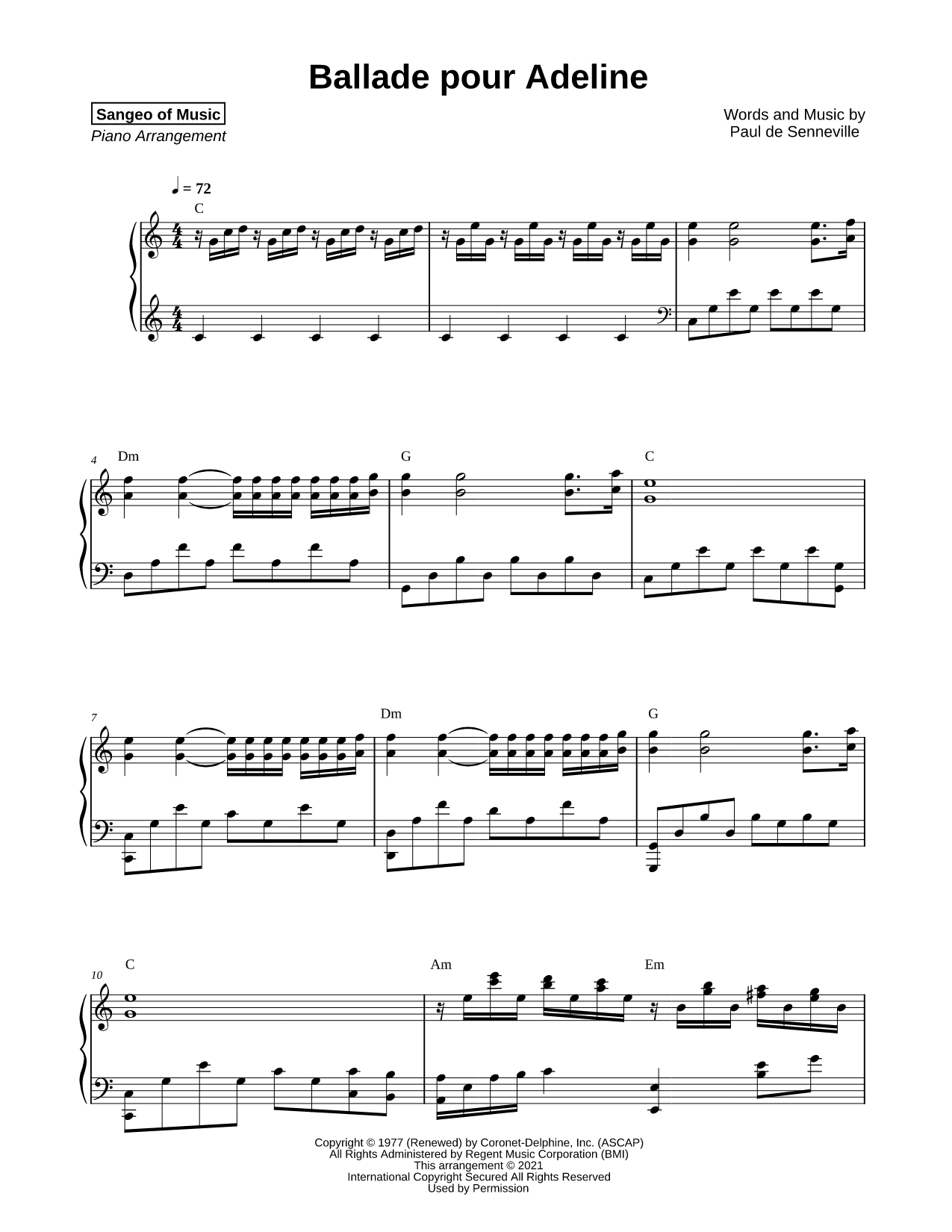 Ballade pour Adeline