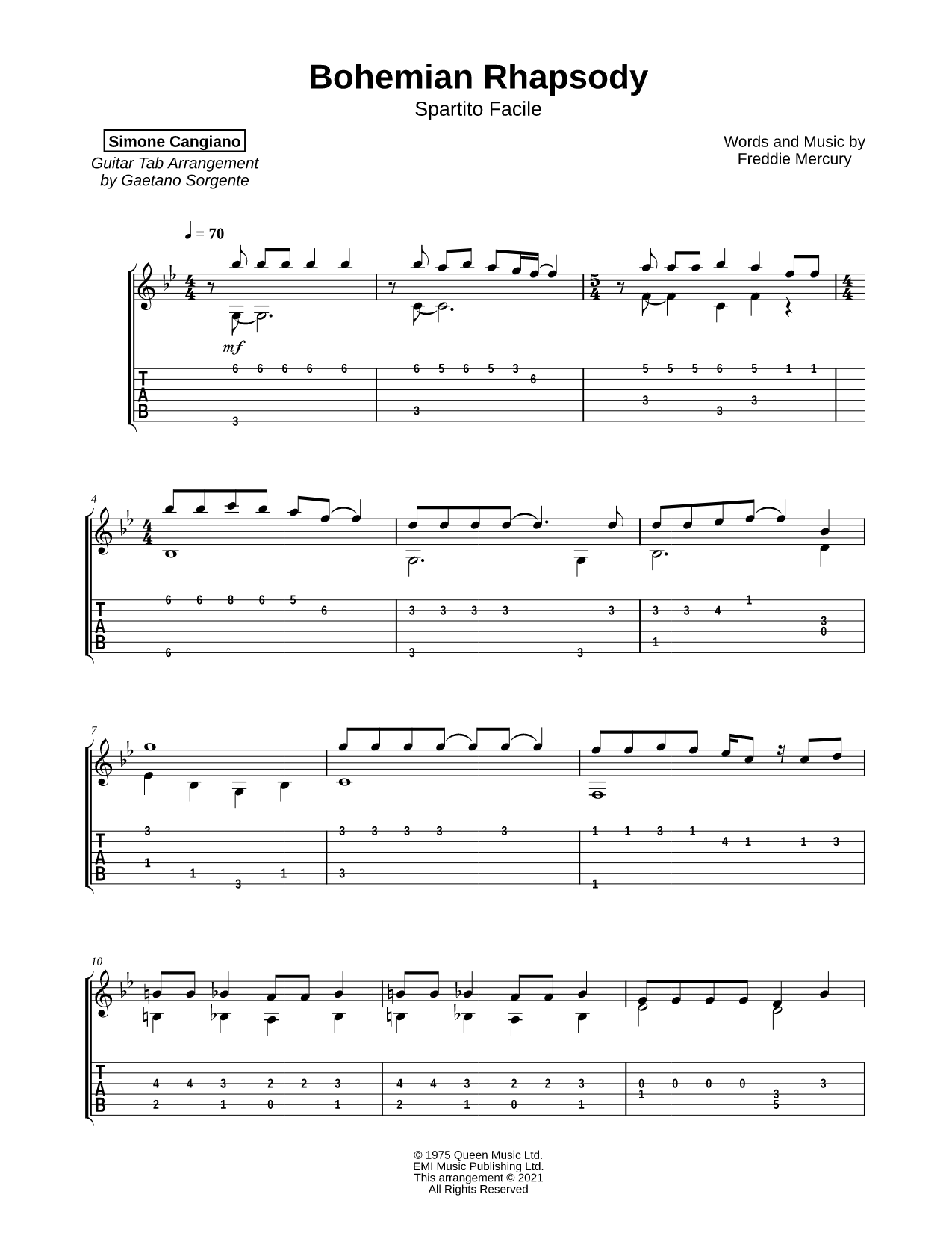 Bohemian Rhapsody [easy]