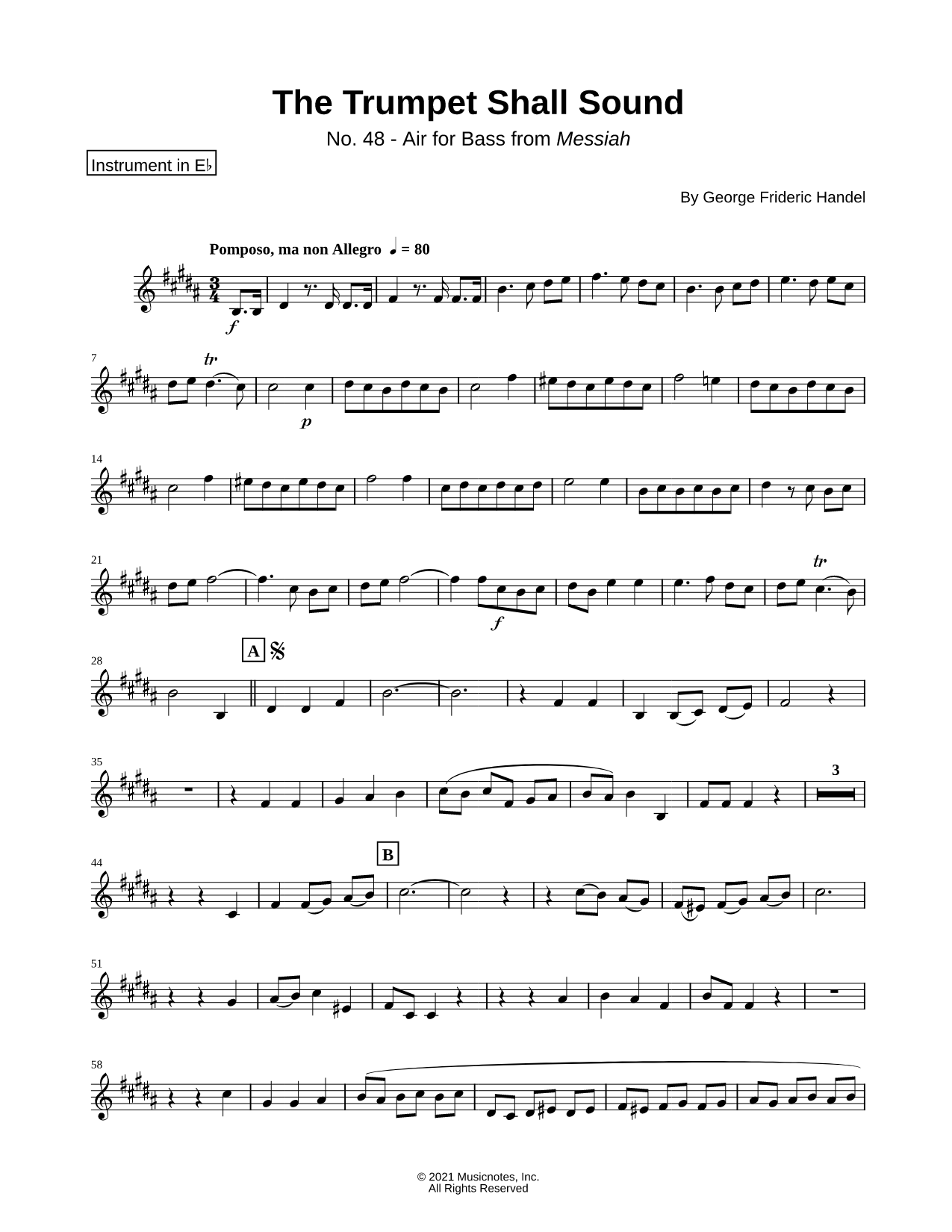 The Trumpet Shall Sound - Eb Instrument