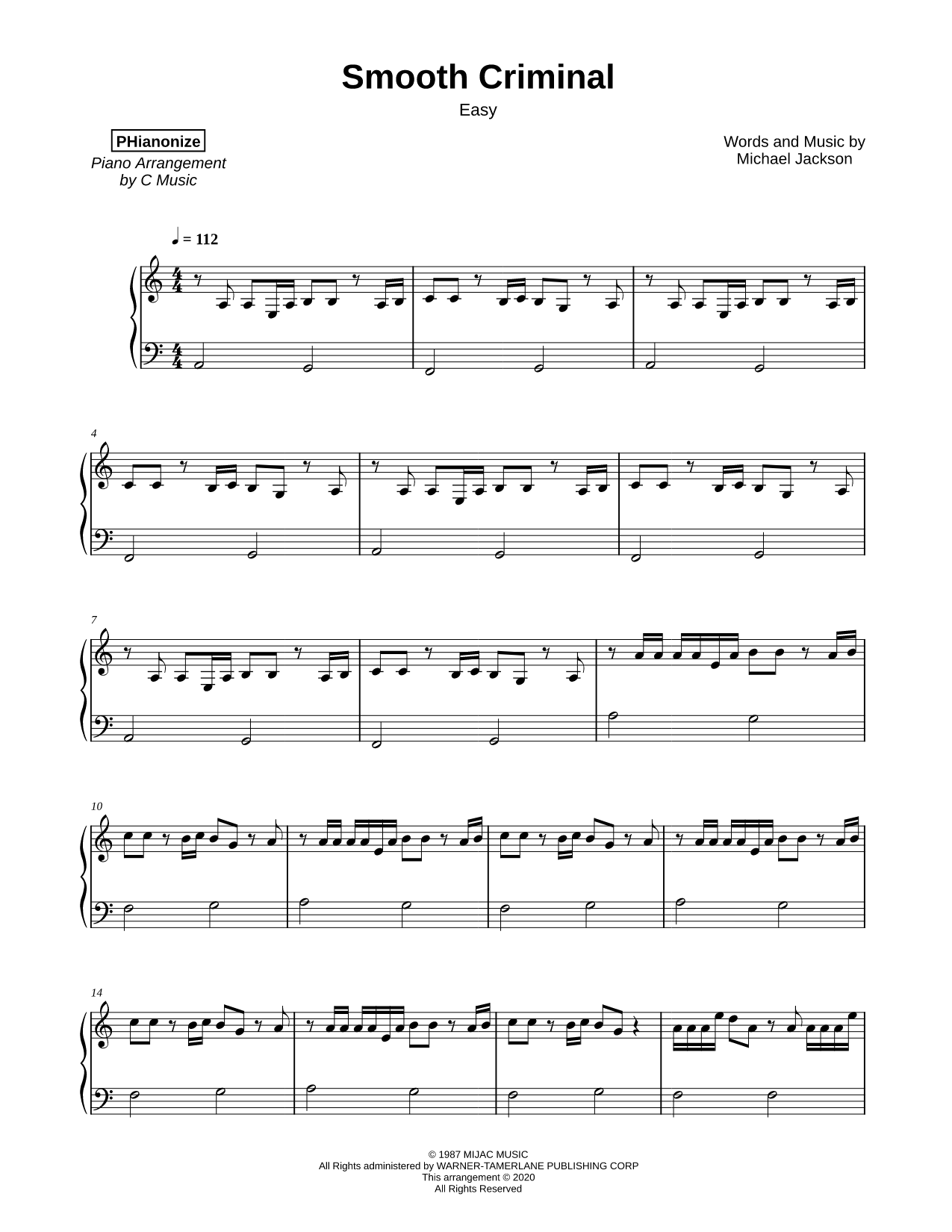 Smooth Criminal [easy]
