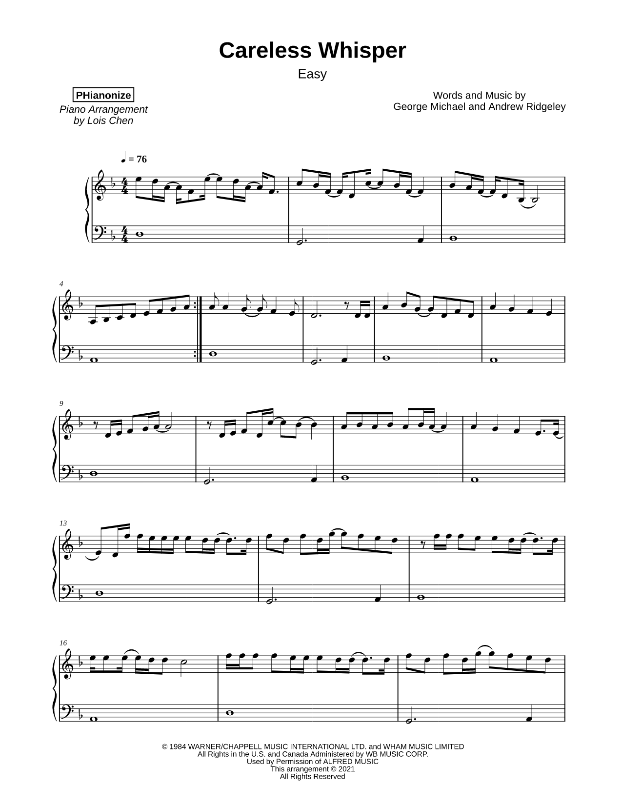 Careless Whisper [easy]