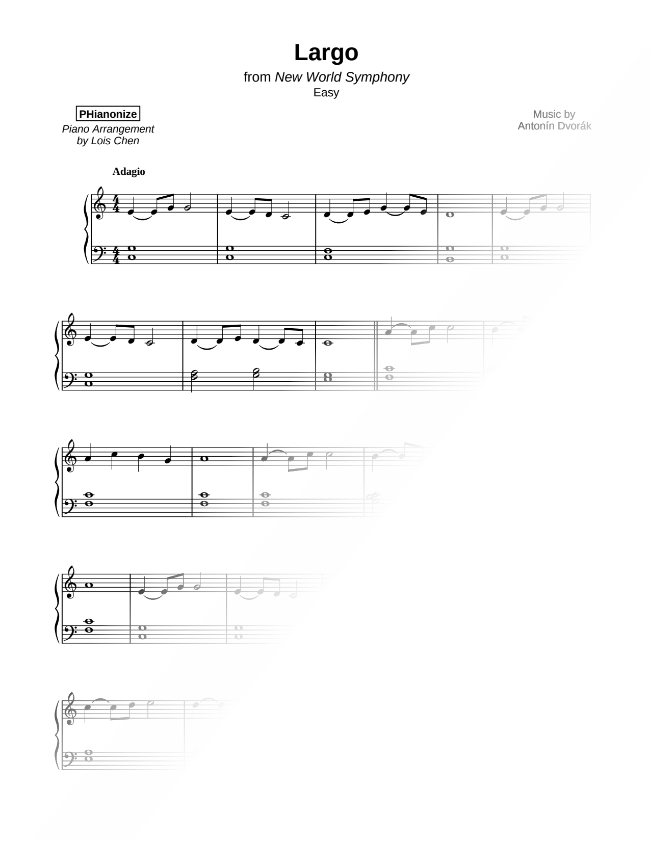 Largo from New World Symphony [easy]