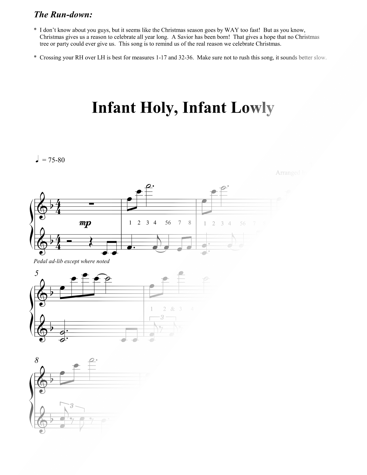 Infant Holy, Infant Lowly