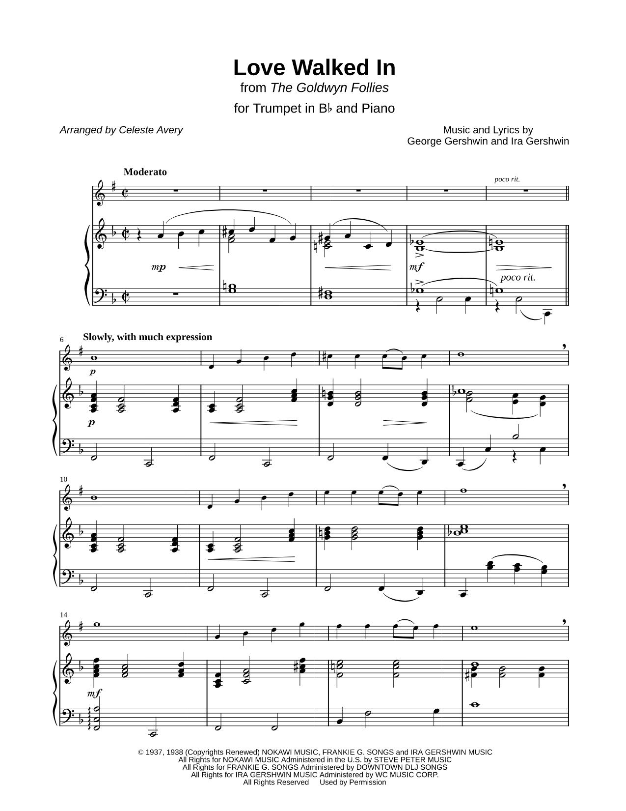 Love Walked In - Trumpet & Piano