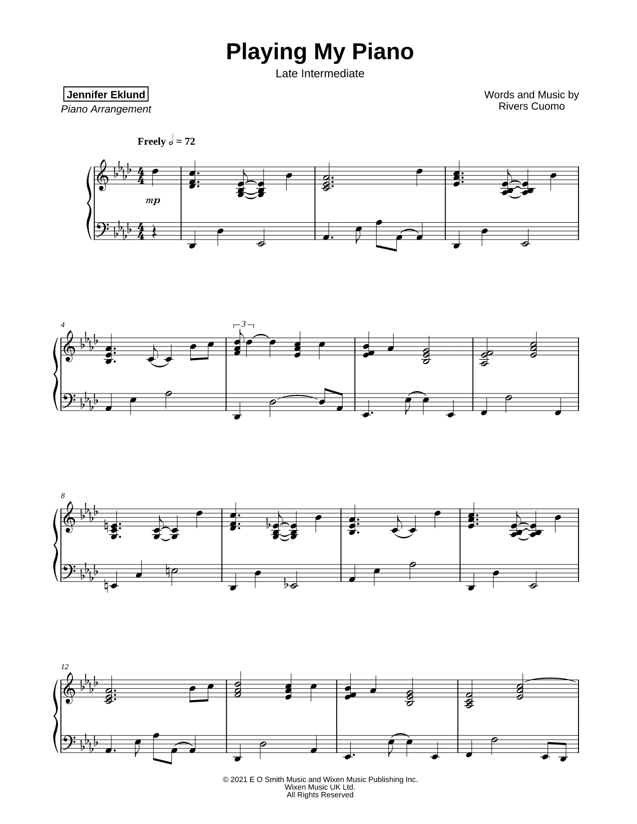 Playing My Piano [late intermediate]