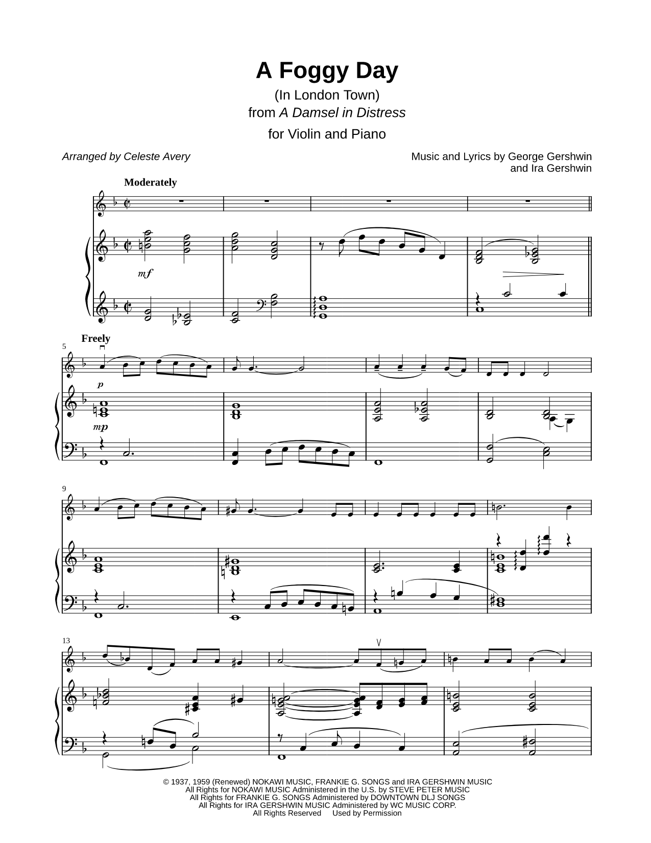 A Foggy Day - Violin & Piano