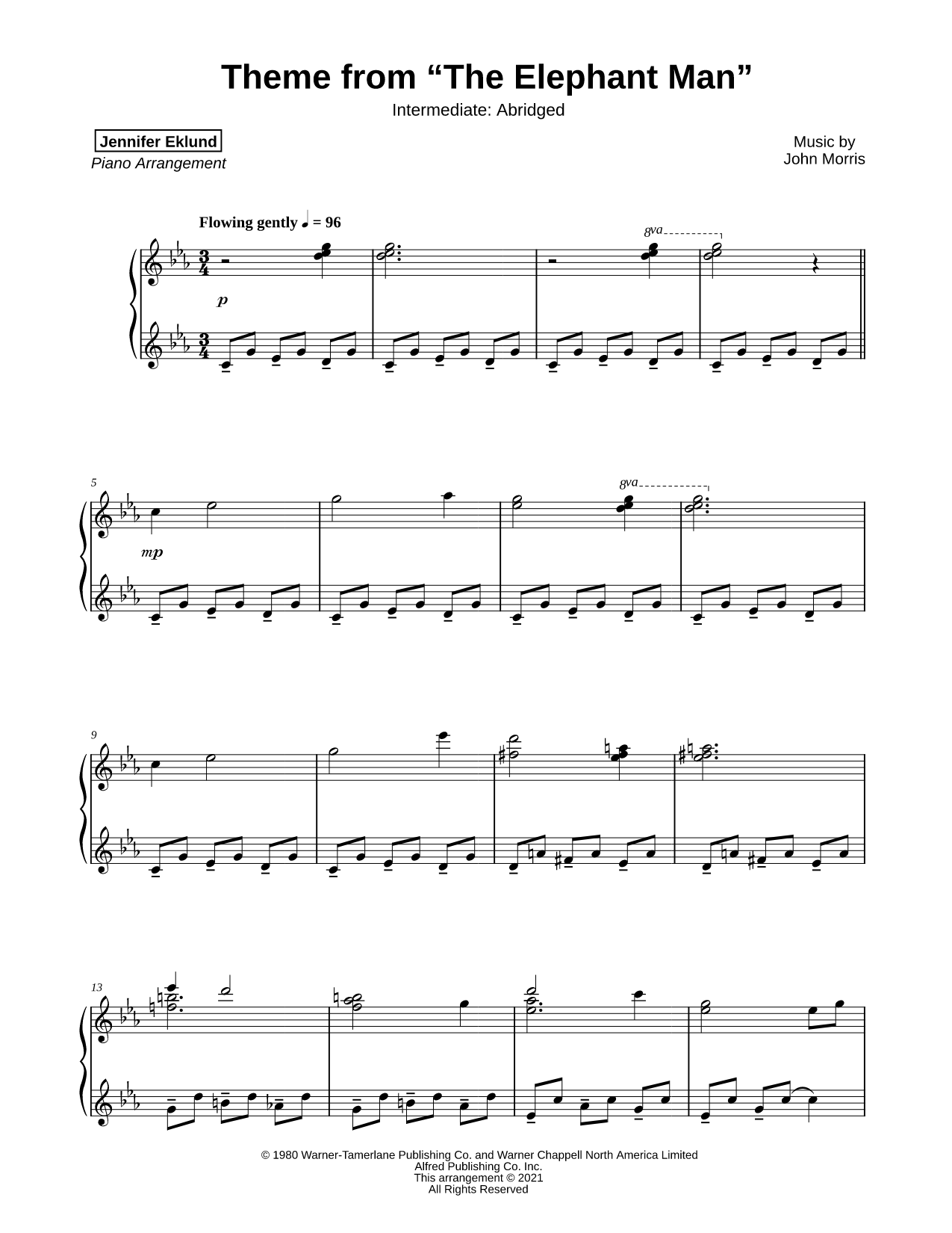 Theme from The Elephant Man [intermediate - abridged]