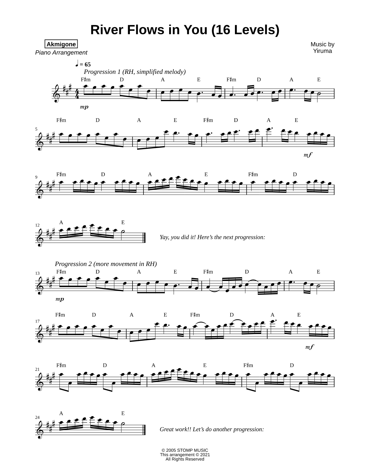 River Flows in You (16 Levels)
