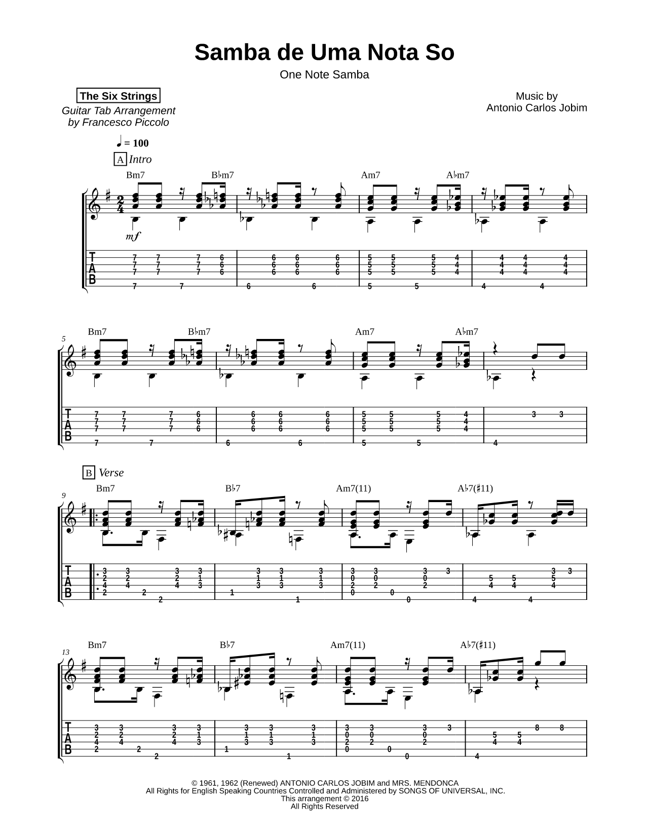 One Note Samba